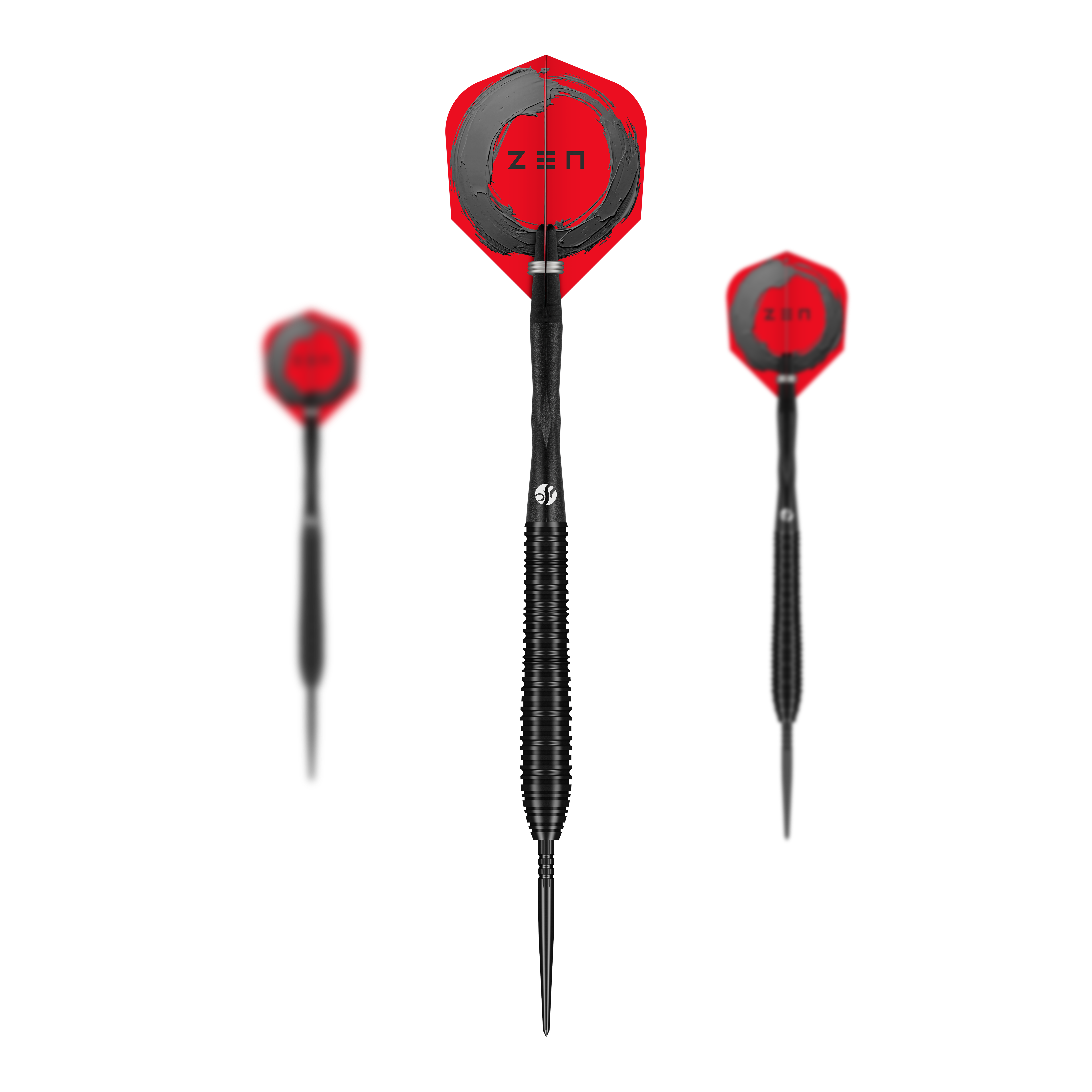 Fléchettes en acier Shot ZEN Torpedo Turbo Point - 23 g Ein Set Shot ZEN Torpedo Turbo Point Steeldarts mit einem Gewicht von 23g ist abgebildet. Die Darts sind schlank und haben ein modernes Design.