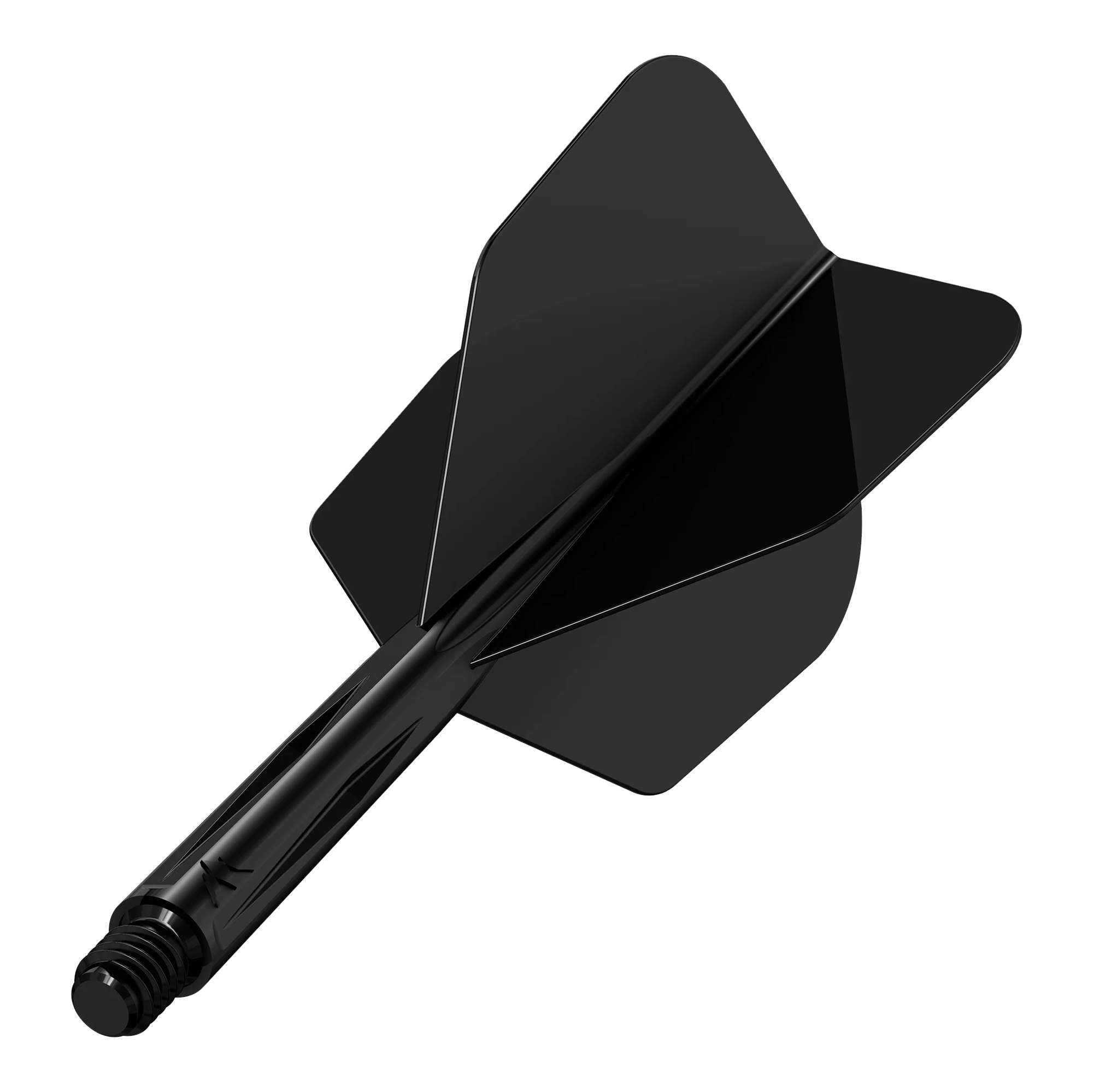 Système d'arbre de transMission Mission Force 90 n° 6 - Noir Das Bild zeigt das Produkt "Mission Force 90 No6 Flight-Shaft-System - Schwarz". Es handelt sich um ein schwarzes Dart-Flight- und Schaftsystem in moderner Ausführung.