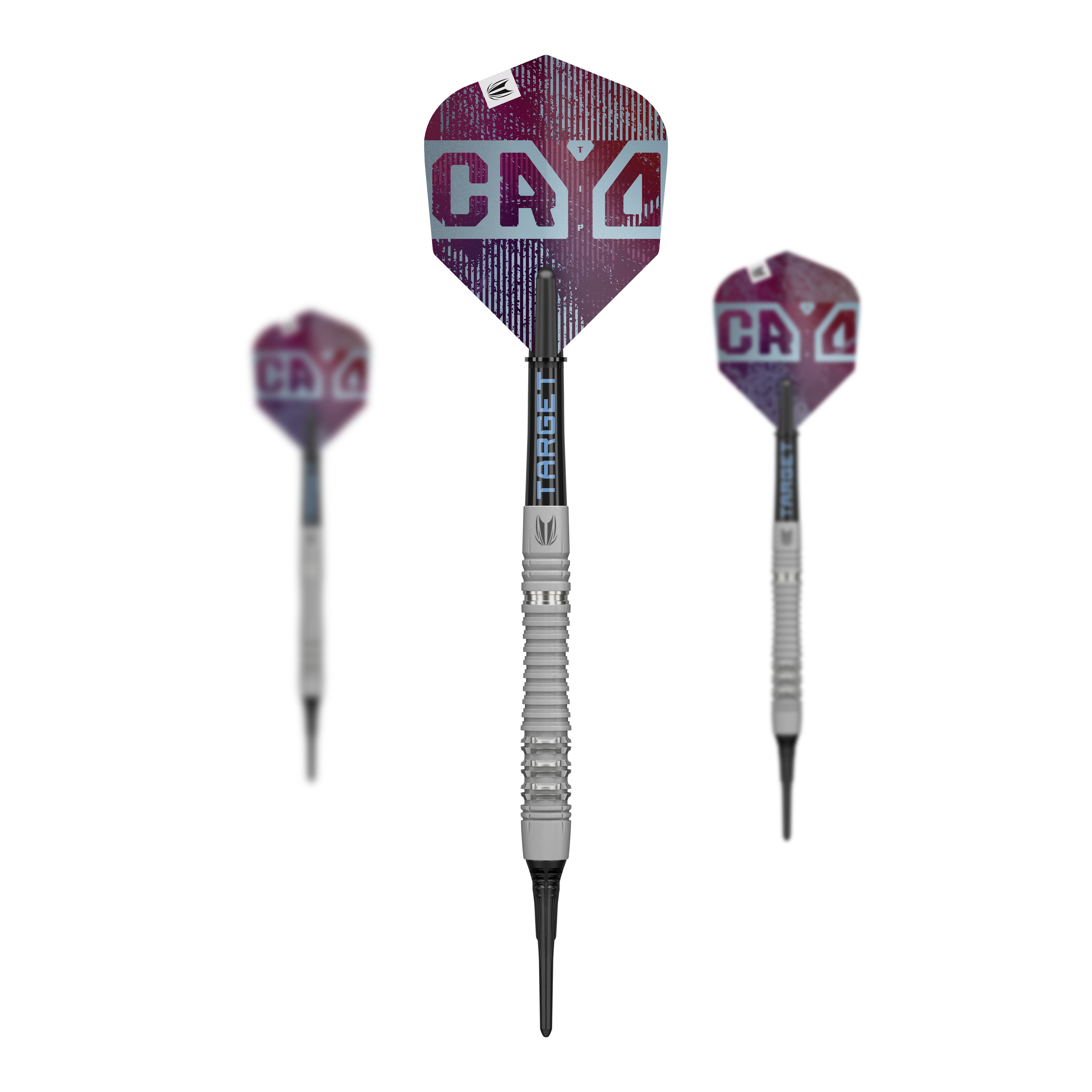 Zu sehen ist ein Set der Target Cryo 13 Softdarts. Das Bild zeigt alle enthaltenen Darts des Sets.