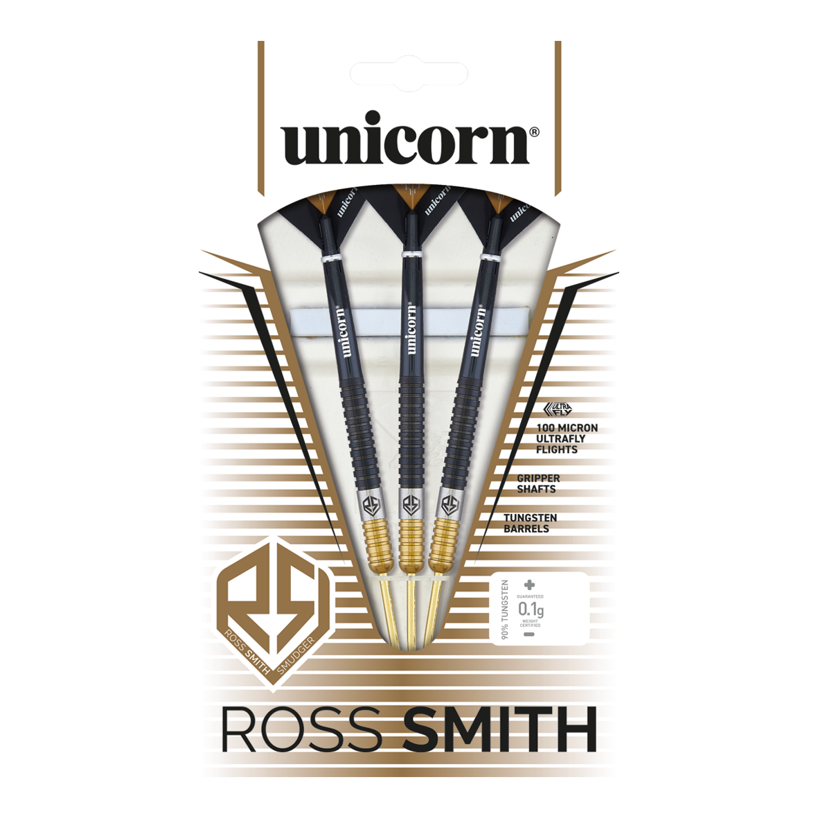 Fléchettes en acier bicolore Unicorn Ross Smith