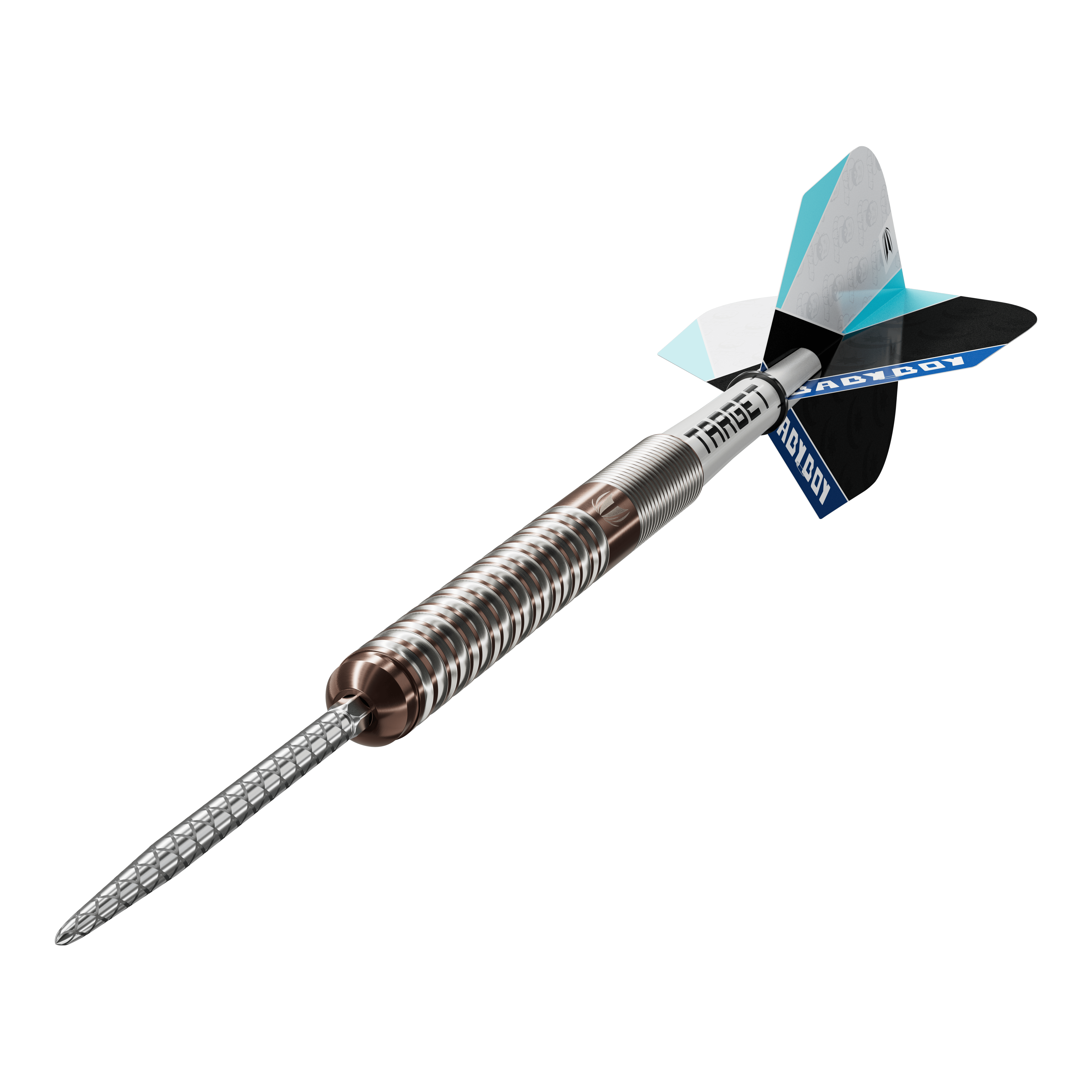 Fléchettes en acier Target Adam Lipscombe Swiss Points - 25 g Das Bild zeigt die Target Adam Lipscombe Swiss Points Steeldarts. Sie sind für Präzision und Haltbarkeit bekannt.