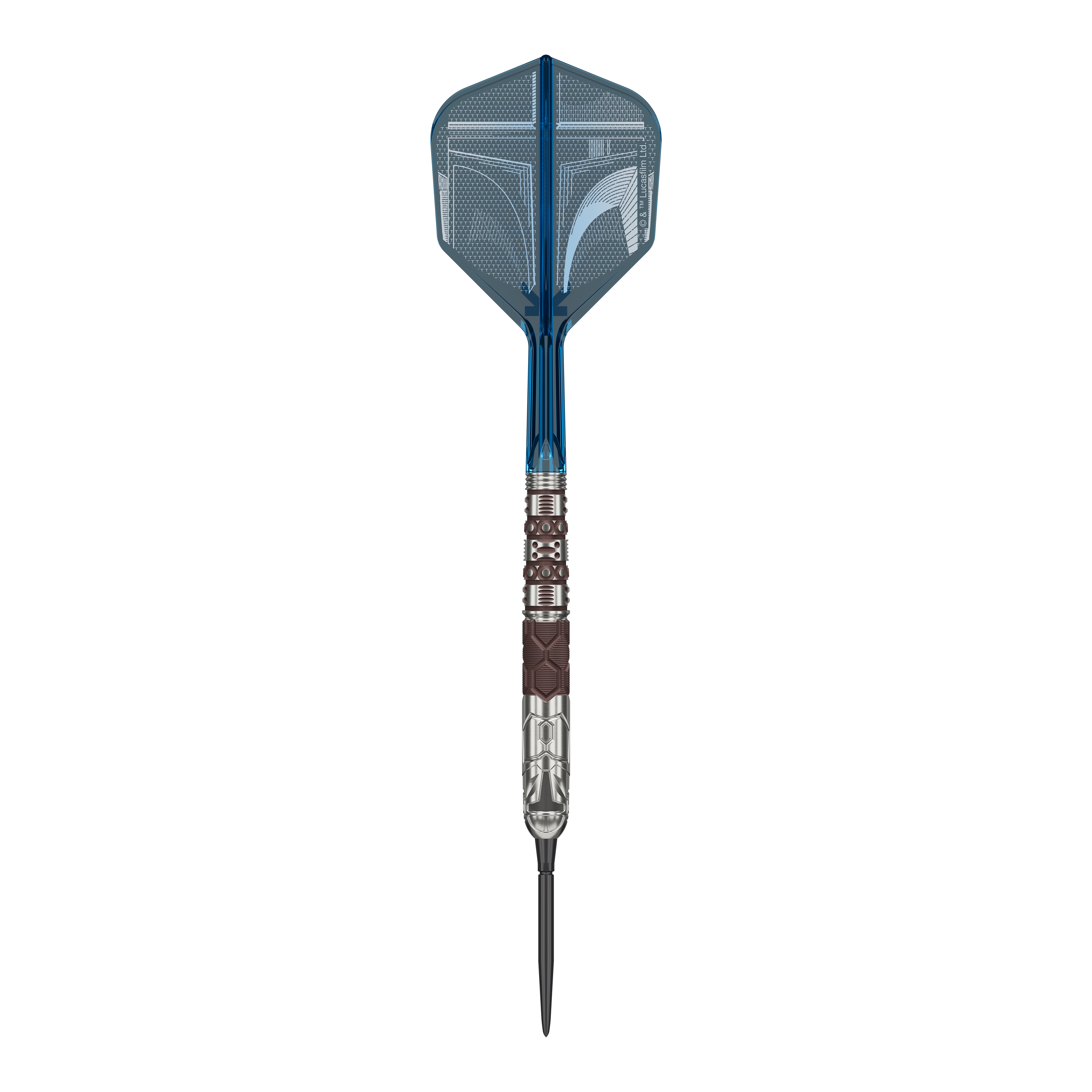 Fléchettes en acier Target Star Wars Mandalorian 95 à pointe suisse Dieses Bild zeigt die Target Star Wars Mandalorian 95 Swiss Point Steeldarts. Die Darts verfügen über eine besondere Optik passend zur Mandalorian-Reihe.
