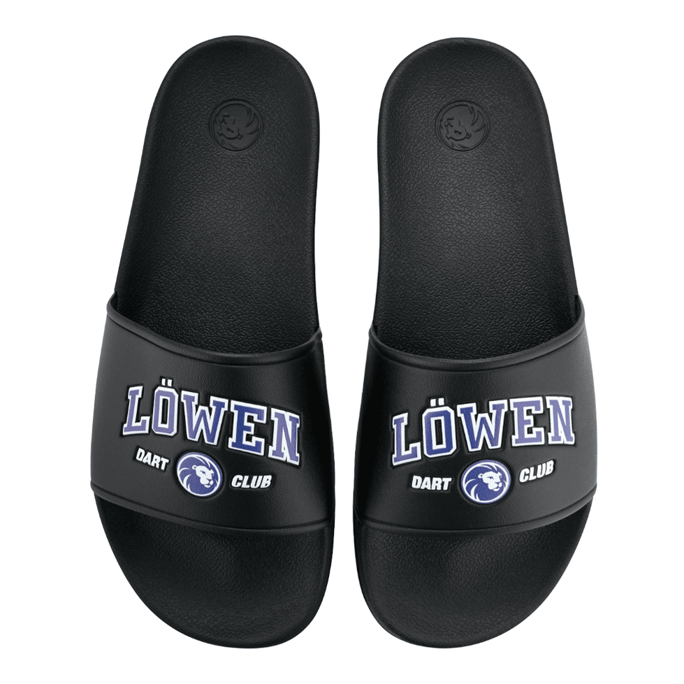Collection Löwen DARTIletten Abgebildet sind Löwen Kollektion DARTIletten Schuhe. Diese Schuhe sind Teil einer limitierten Kollektion für Dartfans.