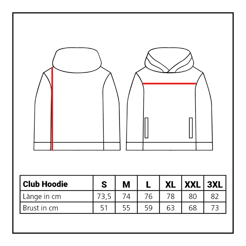 Sweat à capuche Löwen Collection Club Der Löwen Kollektion Club Hoodie ist auf diesem Bild abgebildet. Es handelt sich um einen gemütlichen Kapuzenpullover für den Alltag.