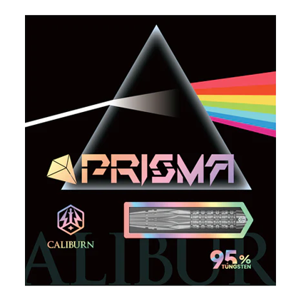 Fléchettes en acier Caliburn Prisma P1 - 19,5 g Caliburn Prisma Steeldarts mit einem Gewicht von 19,5g. Diese Steeldarts bieten optimale Kontrolle beim Werfen.