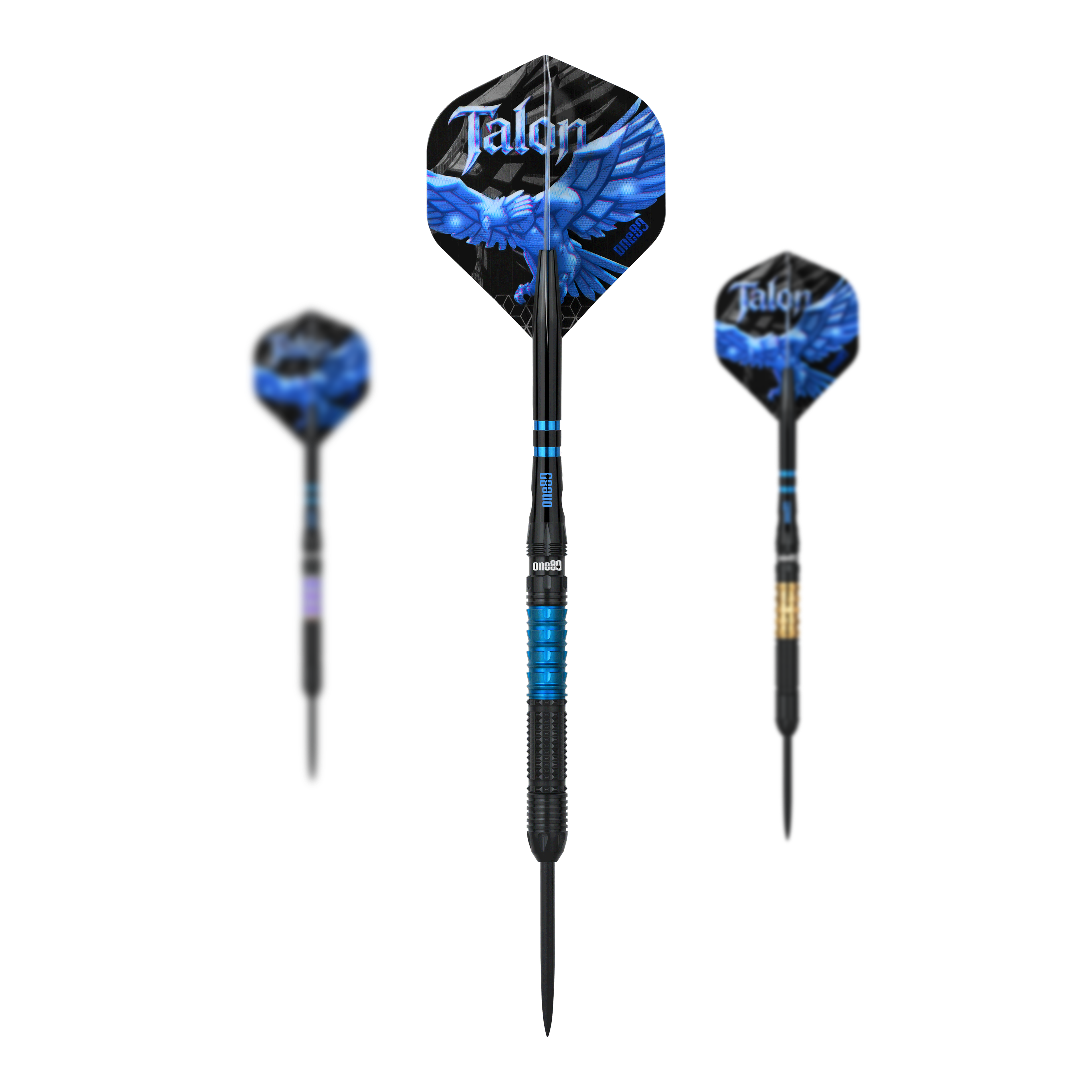 Fléchettes en acier One80 Talon T1 Abgebildet sind die One80 Talon Steeldarts. Das Set besteht aus hochwertigen Steeldarts zum professionellen Dartspiel.