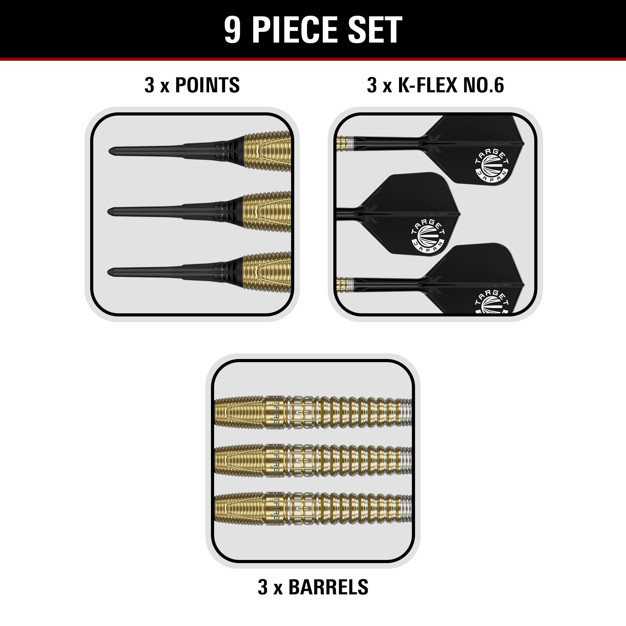 Fléchettes souples Target Japan Prime Series Harith Lim HotShot GEN3 - 18 g Dieses Bild präsentiert die Target Japan Prime Series Harith Lim HotShot GEN3 Softdarts - 18g. Die Pfeile sind speziell für ambitionierte Spieler entwickelt.