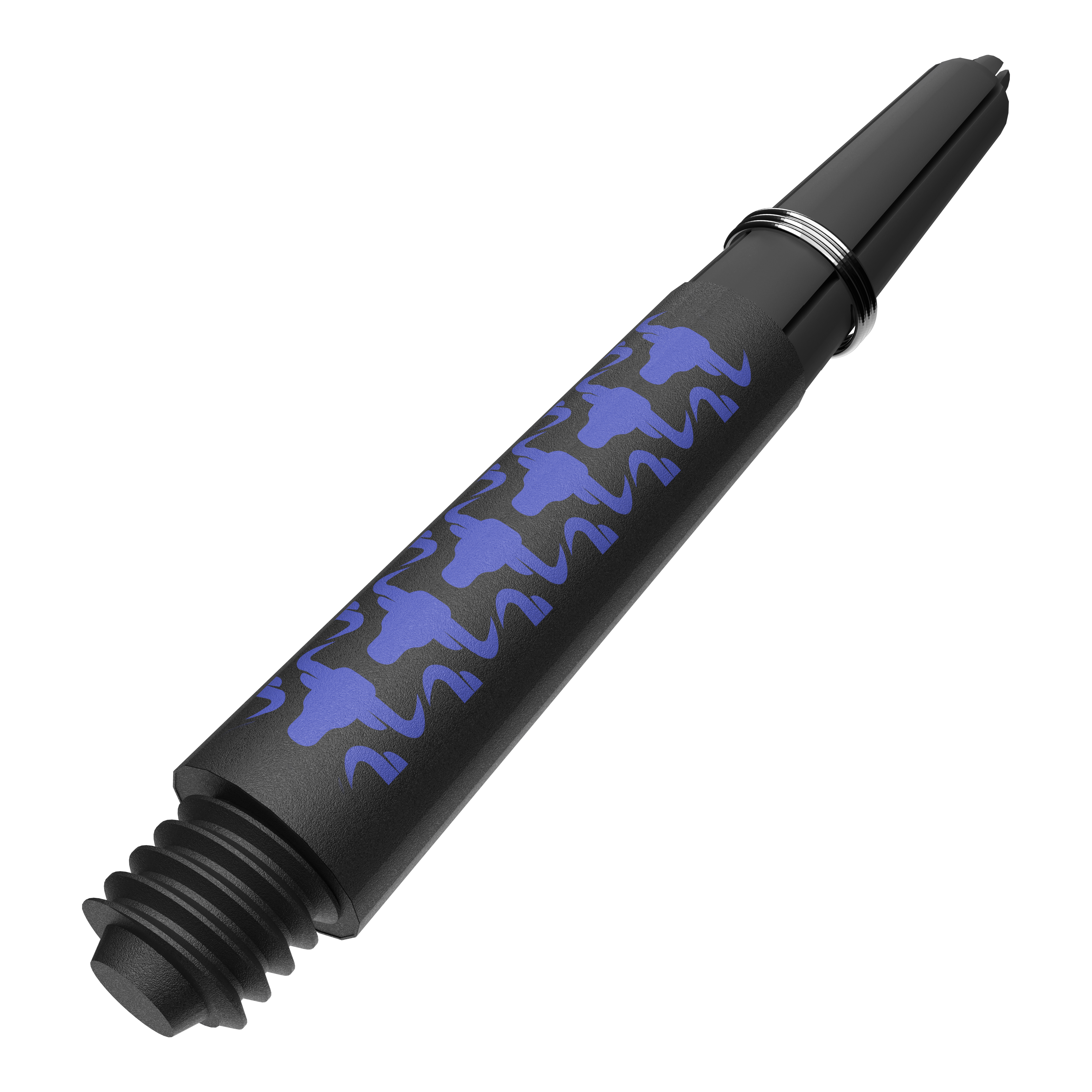 Tiges en carbone Bulls NL Capo - Bleues Abgebildet ist ein weiteres Produktfoto von BullsNL Capo Carbon Shafts Blau Short 34mm. Gezeigt wird ein Satz mit kurzen blauen Dartschäften.