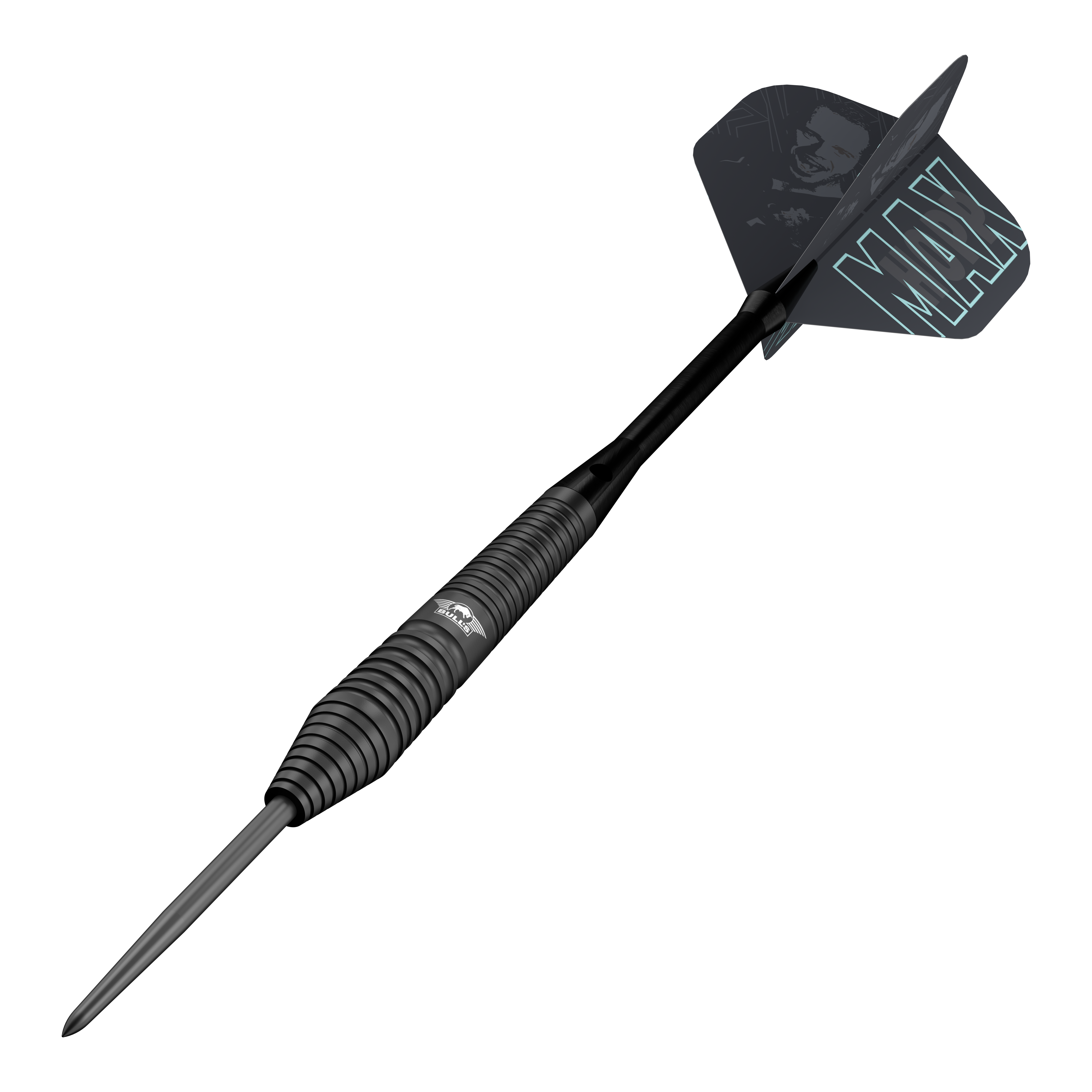 Fléchettes en acier noir Max Hopp de Bulls NL Auf diesem Bild sind die Bulls NL Max Hopp Black Steeldarts abgebildet. Diese Darts sind speziell für anspruchsvolle Spieler entwickelt.
