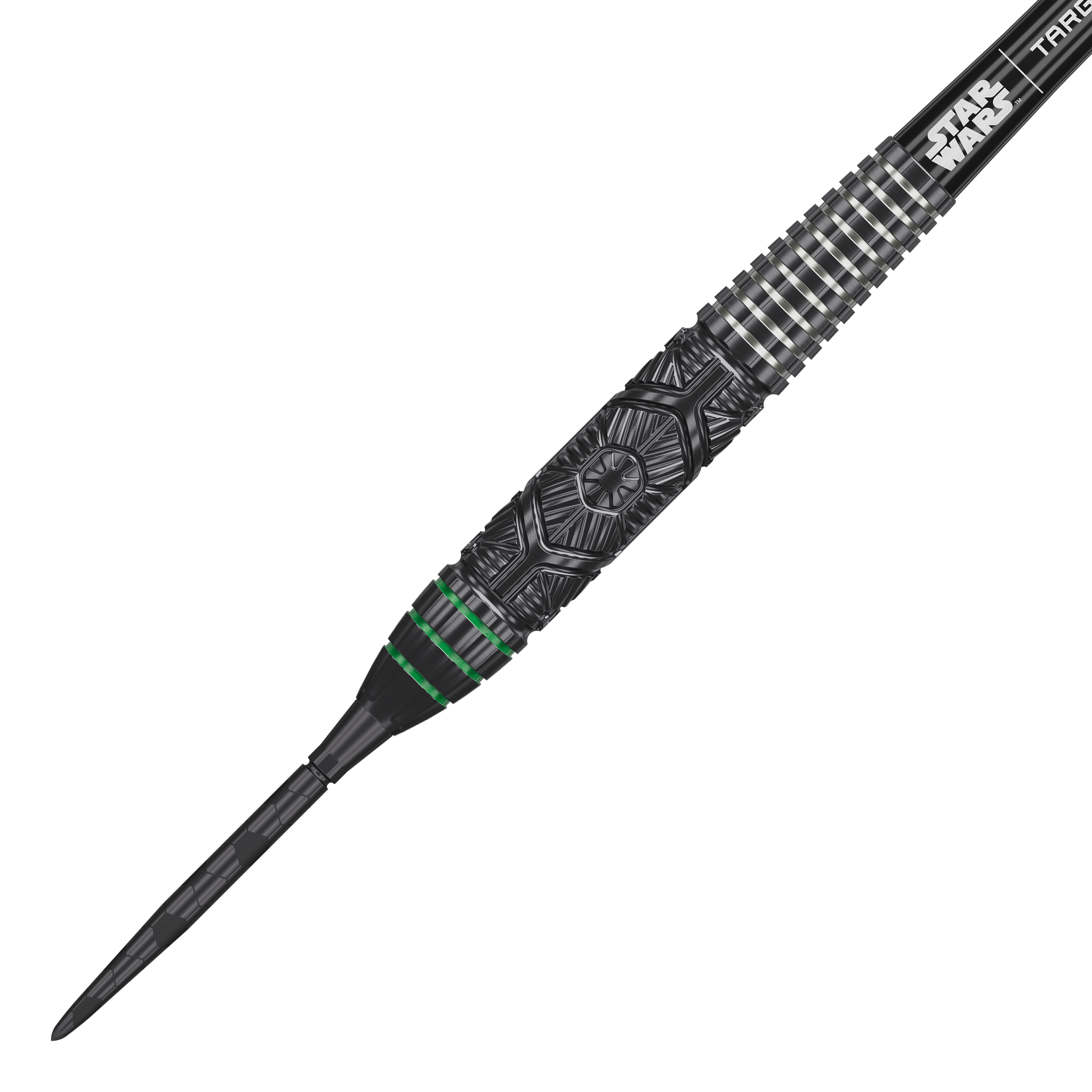 Dieses Bild zeigt Target Star Wars Tie Fighter Swiss Point Steeldarts. Die Darts verfügen über ein einzigartiges Star Wars Motiv.