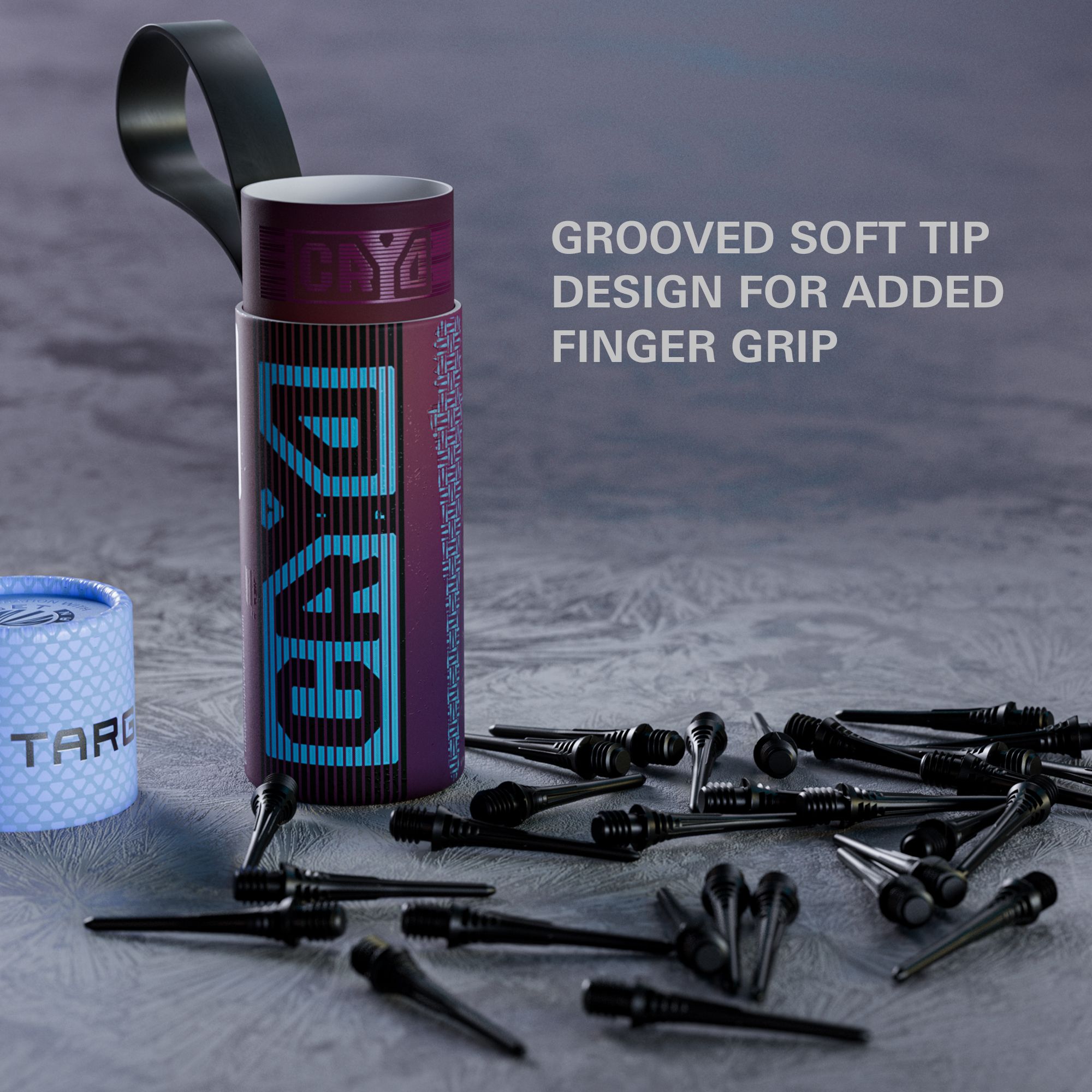 Pointes de fléchettes Target Cryo Soft - Lot de 30 - Noires Zu sehen ist das Produkt Target Cryo Softdartspitzen 30er Pack in Schwarz. Die Softdartspitzen sind ideal für Hobby- und Profispieler geeignet.