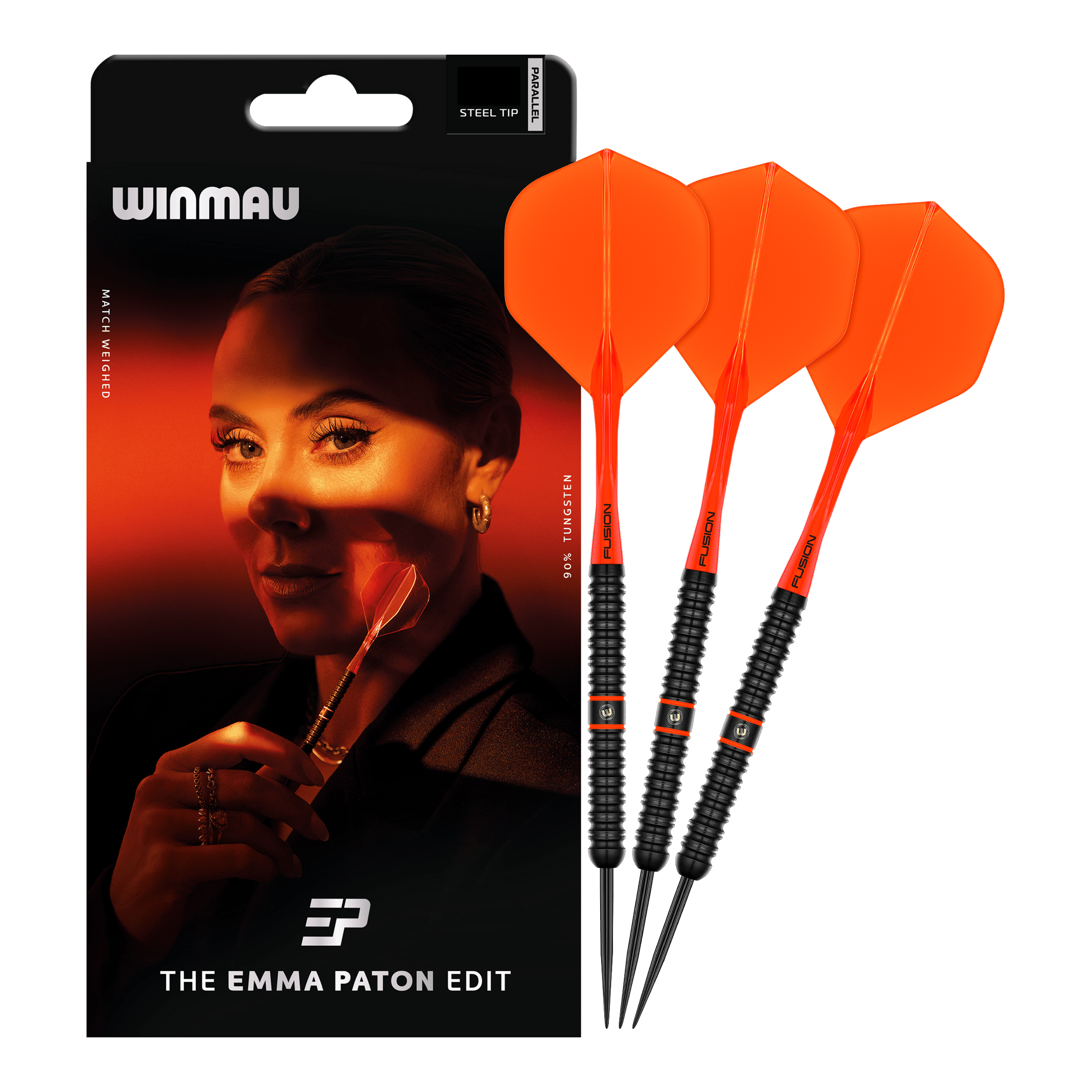 Fléchettes en acier Winmau Emma Paton Edit - 23 g Das Produkt Winmau Emma Paton Edit Steeldarts - 23 g ist auf dem Bild zu sehen. Es handelt sich um hochwertige Steeldarts für präzises Werfen.