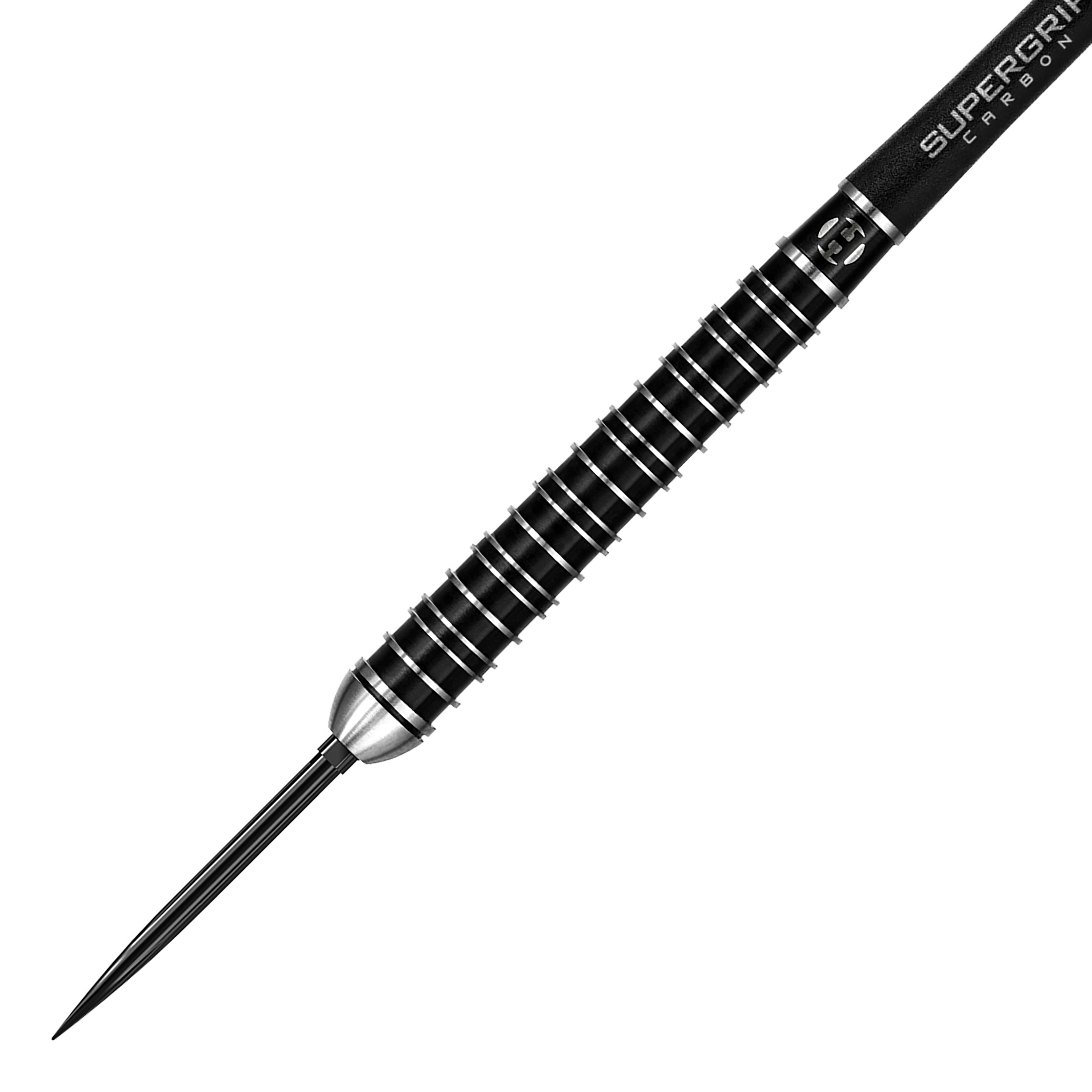 Fléchettes en acier Harrows Supergrip Ultra Quick Point Das Bild zeigt Harrows Supergrip Ultra Quick Point Steeldarts. Die Schäfte und Spitzen sind detailliert abgebildet.