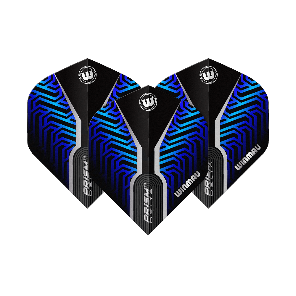 Vols standard Winmau Prism Delta Blue n° 2 Abgebildet sind die Winmau Prism Delta Blue No2 Standard Flights. Diese Dart Flights sind in Schwarz und Blau gestaltet.