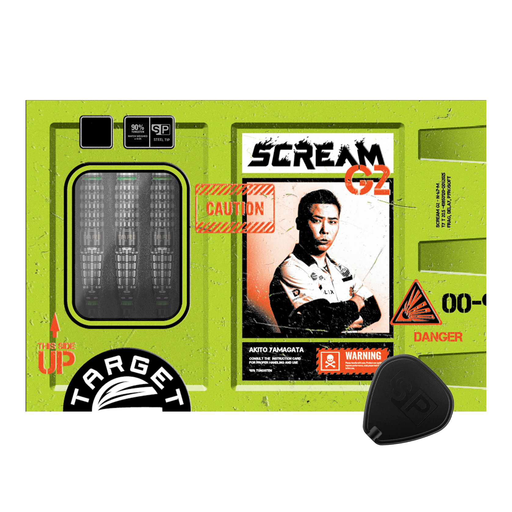 Fléchettes en acier à pointe suisse Akito Yamagata Scream GEN2 de la série Prime de Target Japan - 23 g Abgebildet sind die Target Japan Prime Series Akito Yamagata Scream GEN2 Swiss Point Steeldarts - 23g. Sie eignen sich besonders gut für professionelle und ambitionierte Dartspieler.