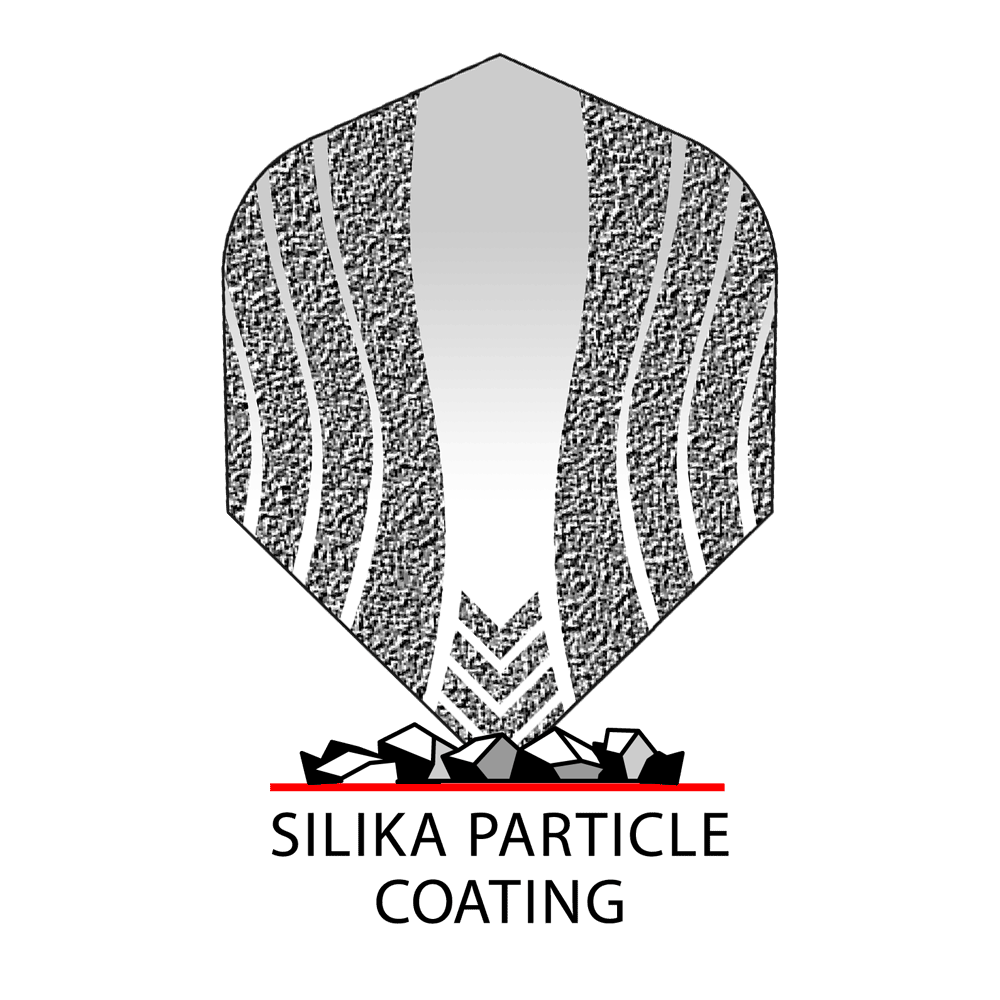 _Harrows_Silika_Lumen_No6_CoatingeyNynHKbYY0w2 Das Bild zeigt ein Dartflight mit einem modernen, strukturierten Design in Schwarz, Grau und Weiß. Unten steht der Produktname "Harrows Silika Lumen Yellow Red No6 Flights" auf einem schwarzen Hintergrund mit roten Akzenten.