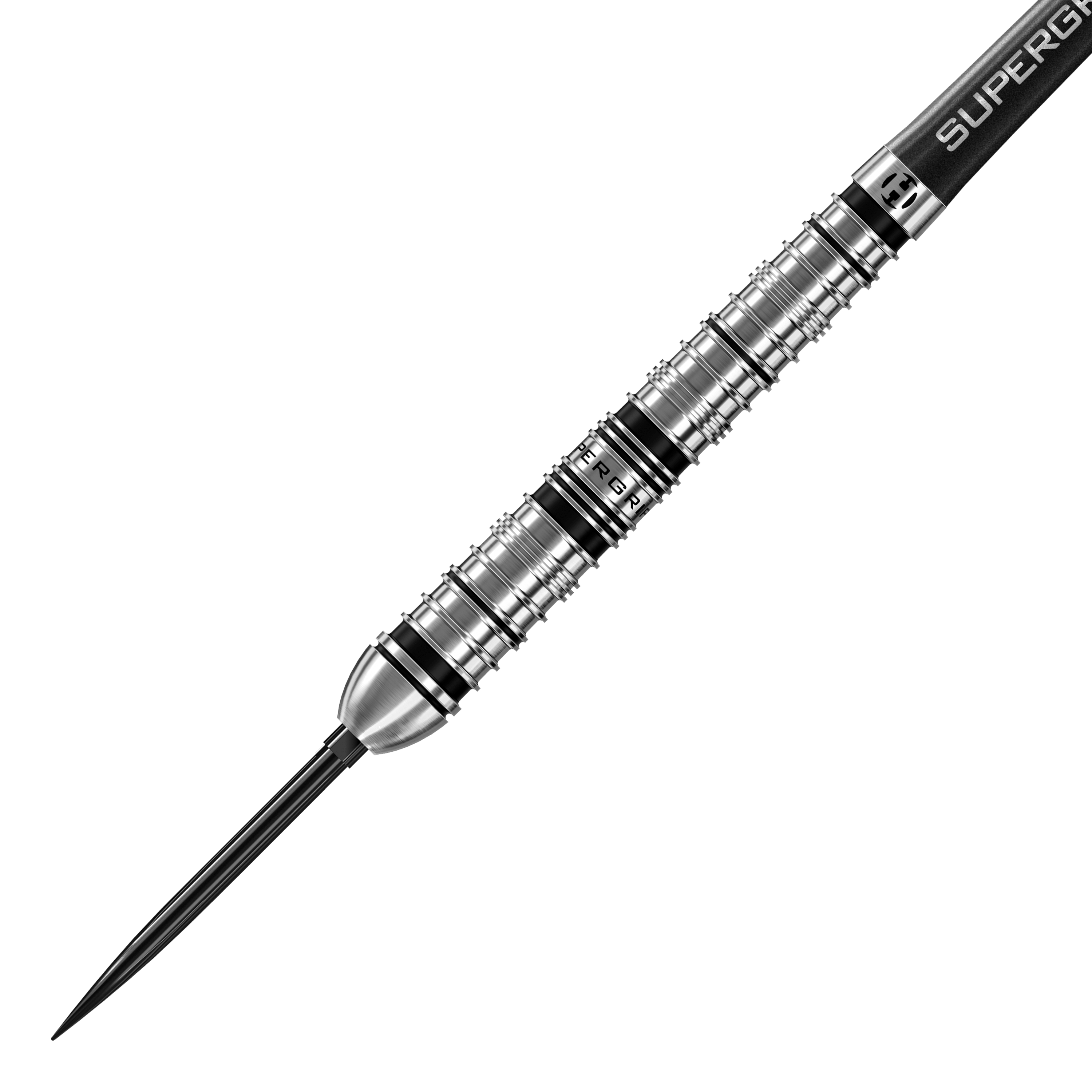 Fléchettes en acier Harrows Supergrip à pointe rapide conique Dieses Bild zeigt die Harrows Supergrip QP Tapered Quick Point Steeldarts. Die Darts sind für Präzision und Kontrolle beim Spielen ausgelegt.