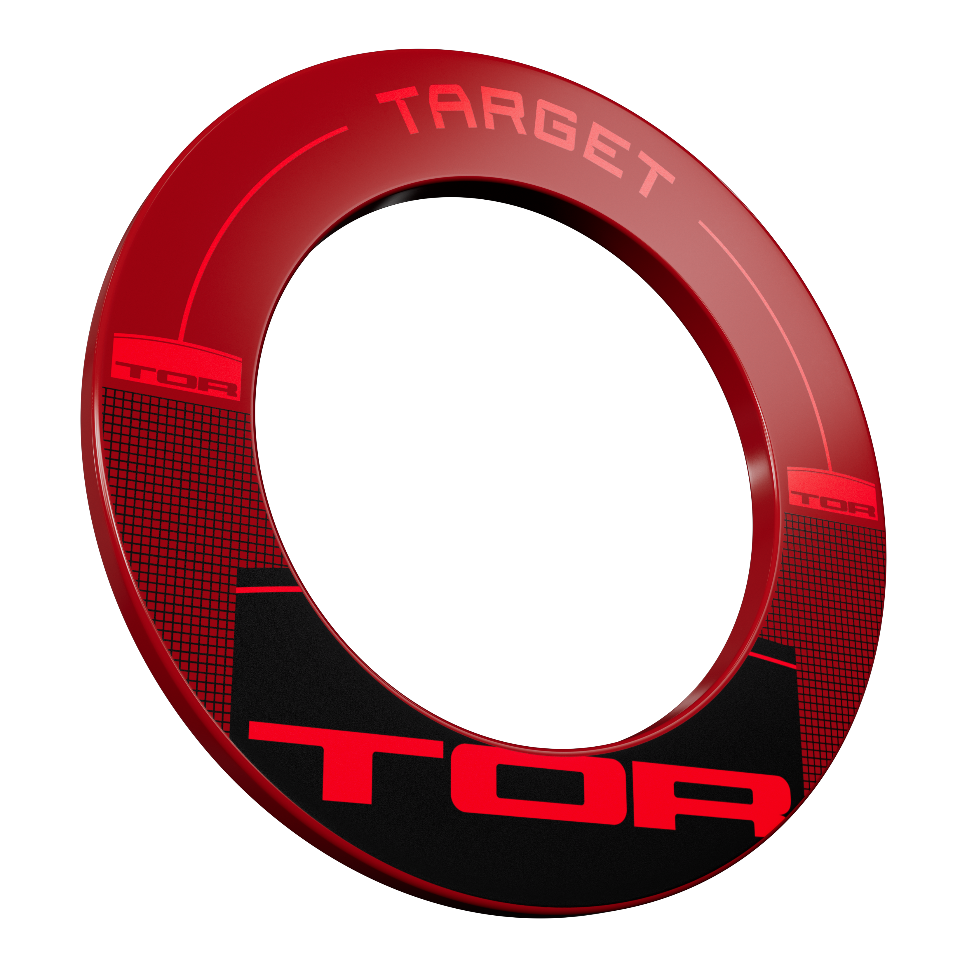 Target TOR Surround Hier wirkt das Target TOR Surround als runde Umrandung eines Dartboards. Die Struktur ist gut erkennbar.