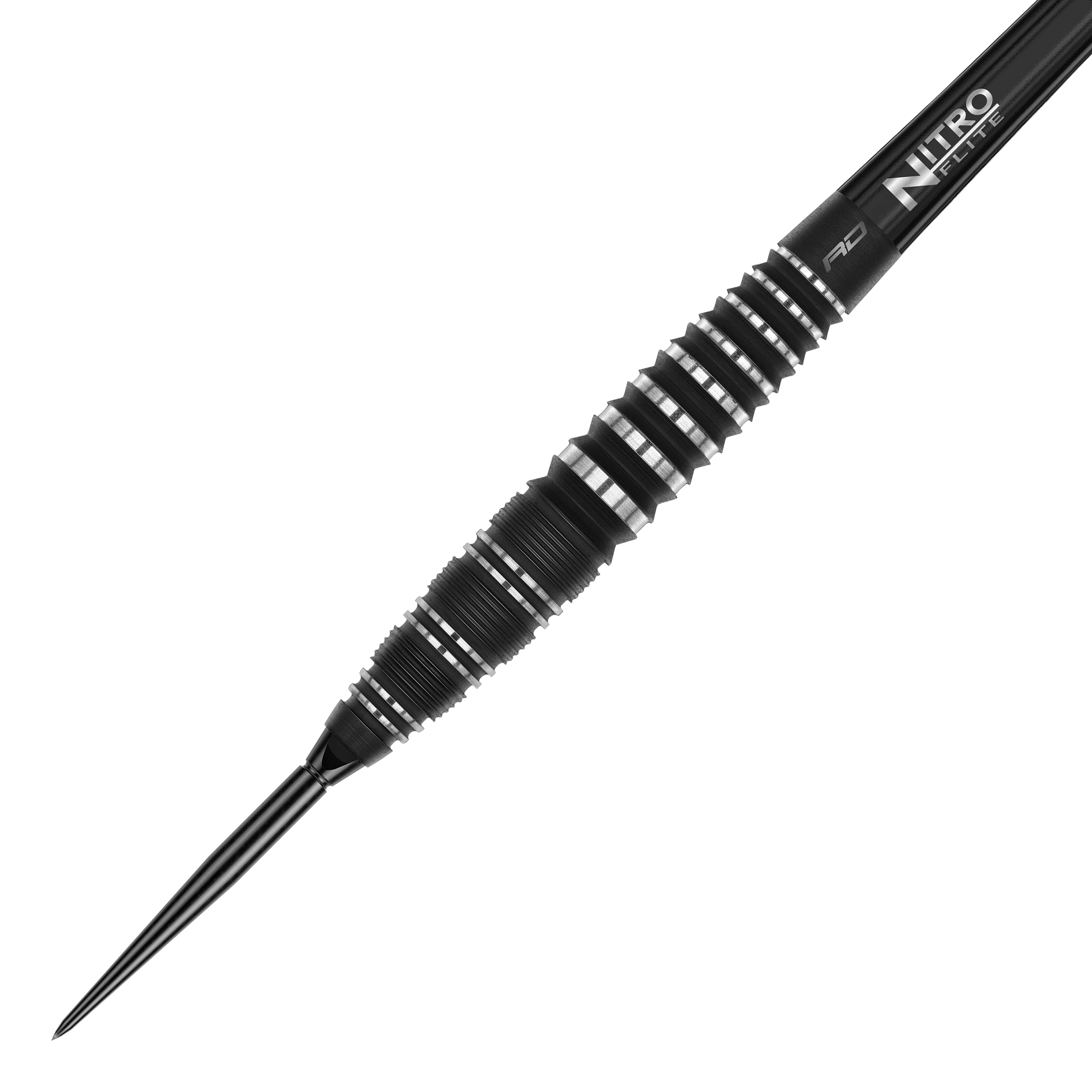 Dargestellt werden die Red Dragon Sable Bomb Switch Point Steeldarts. Das Produkt bietet eine auffällige Optik und hohe Qualität für Dartspieler.