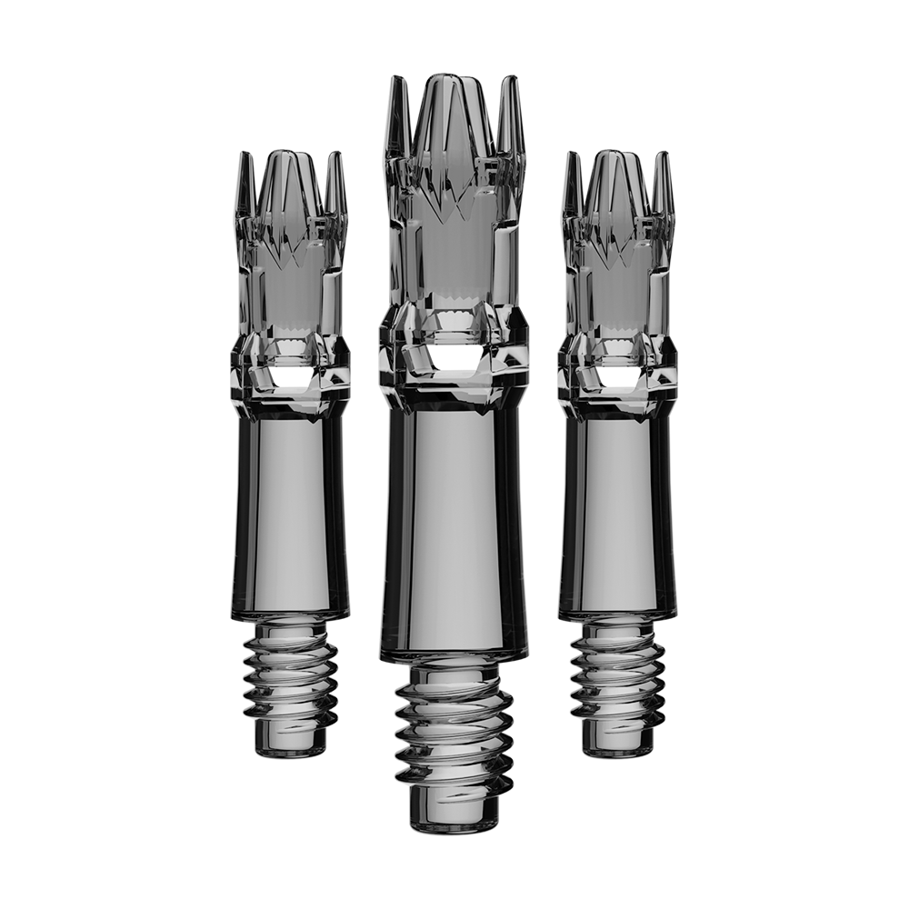 Tiges de rechange pour système L-L-Style - Noir transparent Ein Set von Ersatzshafts in transparentem Schwarz ist zu sehen. Die Shafts sind zusammen abgebildet.