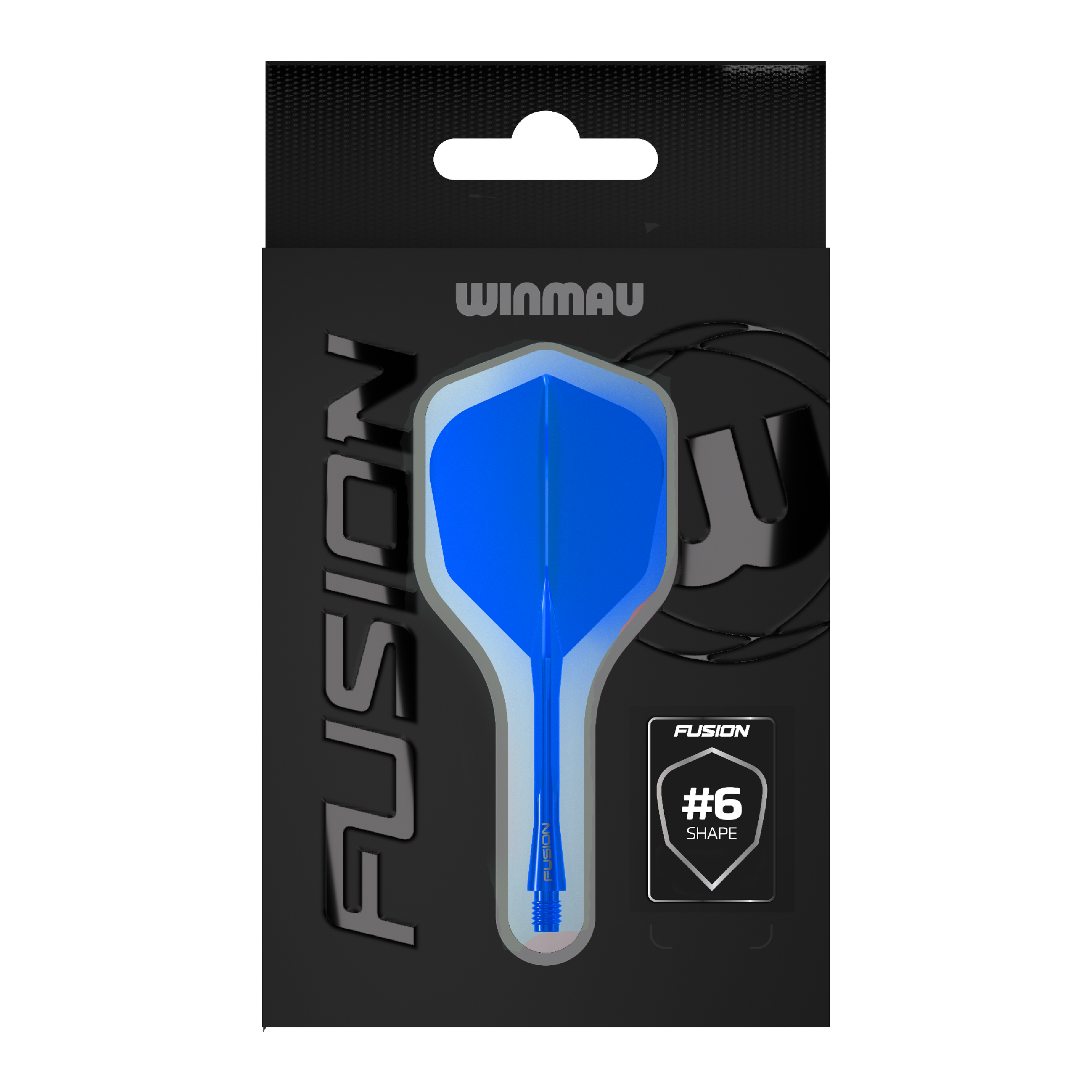 Système d'arbre de vol Winmau Fusion n° 6 Bleu Auf dem Bild befindet sich das Winmau Fusion Flight-Shaft-System No6 in Blau. Dieses Accessoire wird für das Dartspiel verwendet.