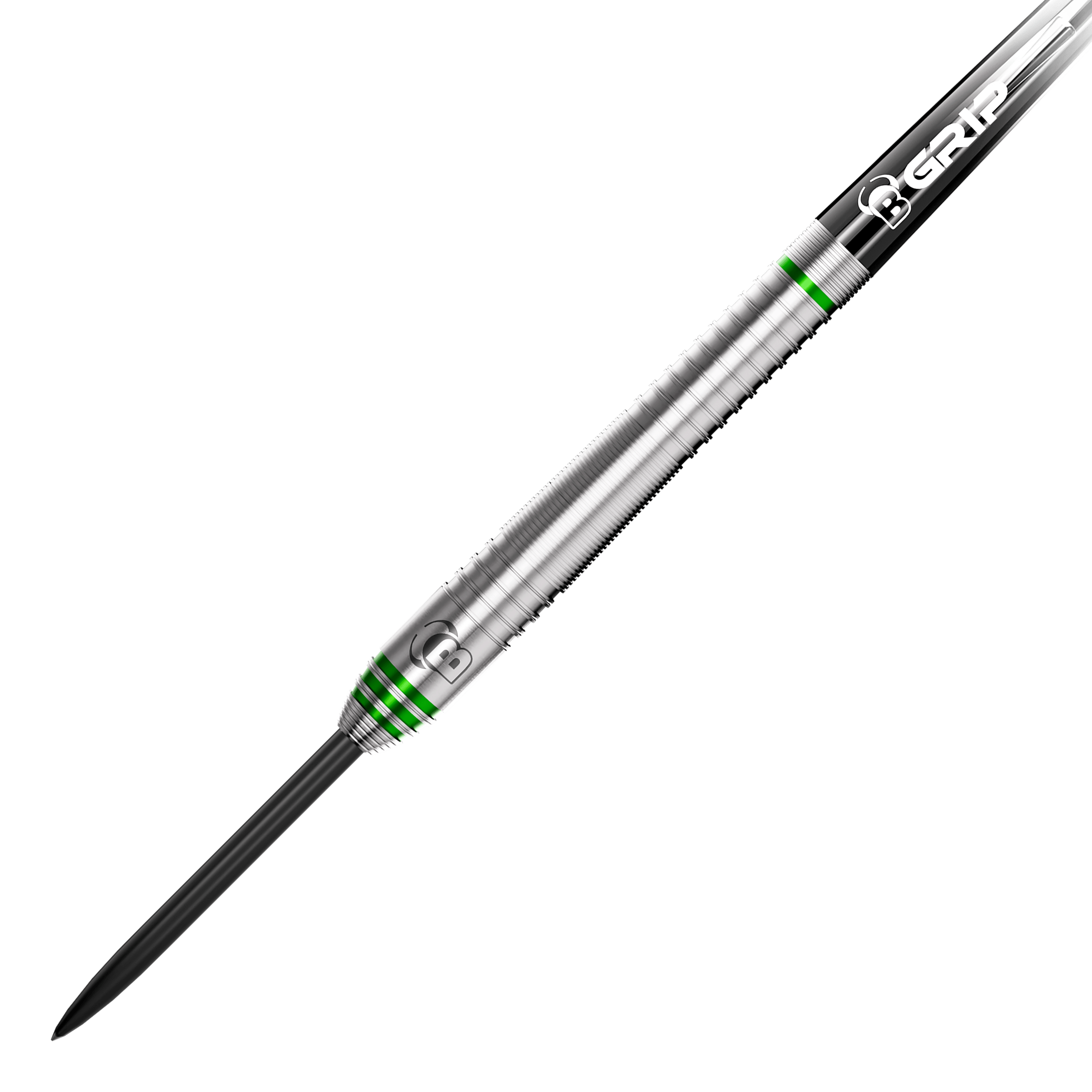 Fléchettes en acier Bulls Max Czerwinski Concombre - 23 g Bulls Max Czerwinski Gurke Steeldarts mit einem Gewicht von 23 Gramm. Das Bild zeigt die Darts aus einer bestimmten Perspektive.