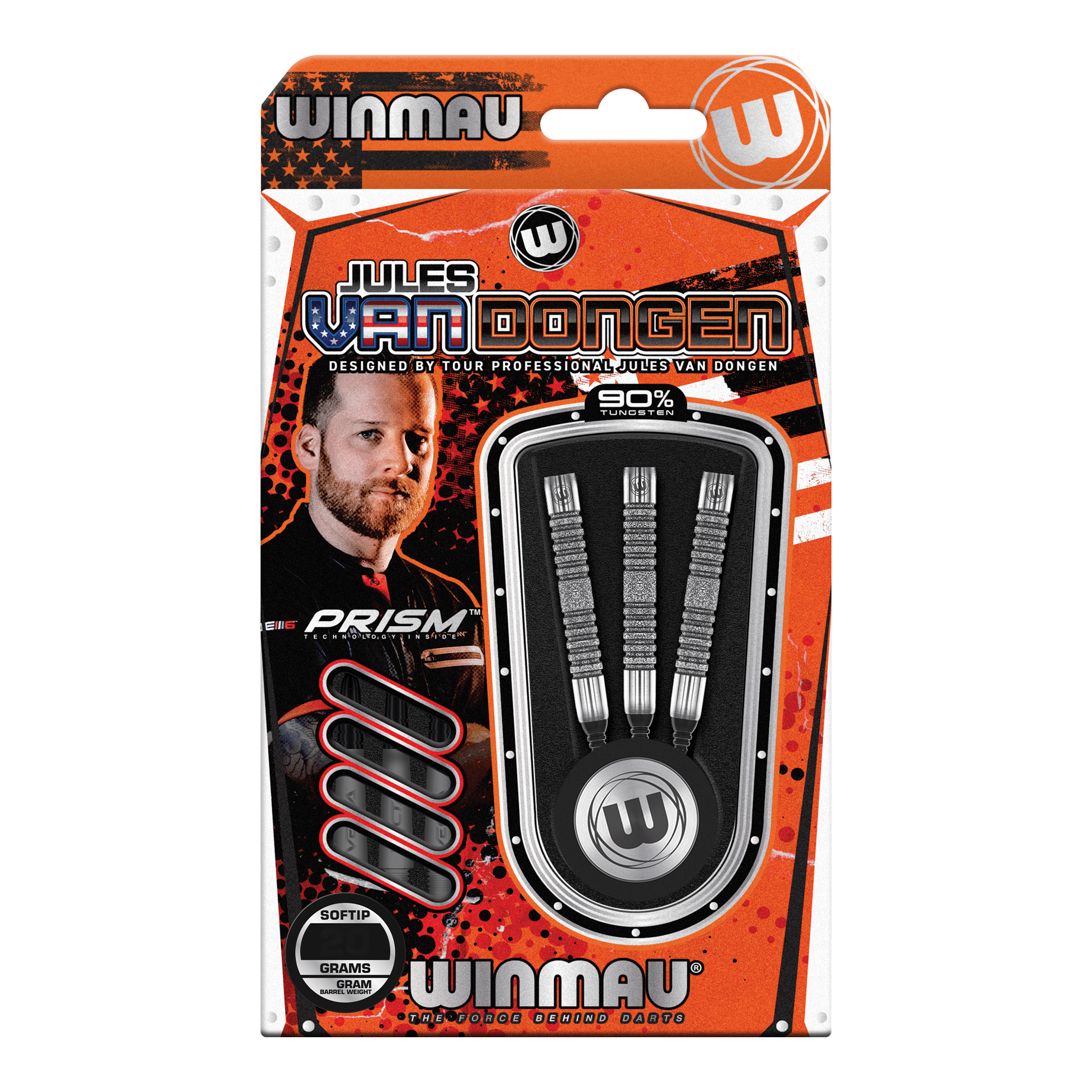 Fléchettes souples Winmau Jules Van Dongen - 20g