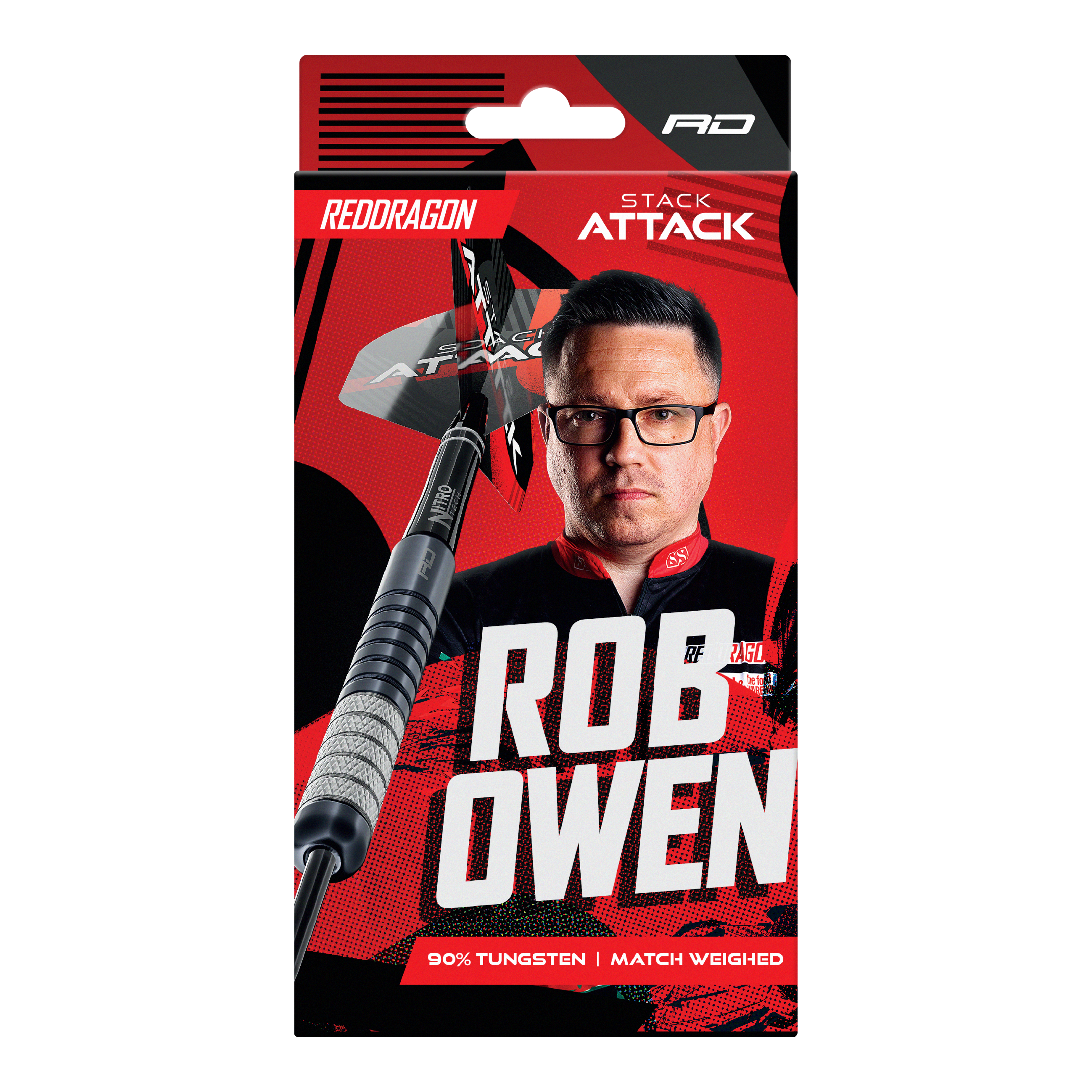 Fléchettes en acier Red Dragon Rob Owen Stack Attack - 22 g Red Dragon Rob Owen Stack Attack Steeldarts - 22g ist ein Dartpfeil-Set mit einem Gewicht von 22 Gramm. Das Produkt ist ideal für Dartspieler aller Erfahrungsstufen.