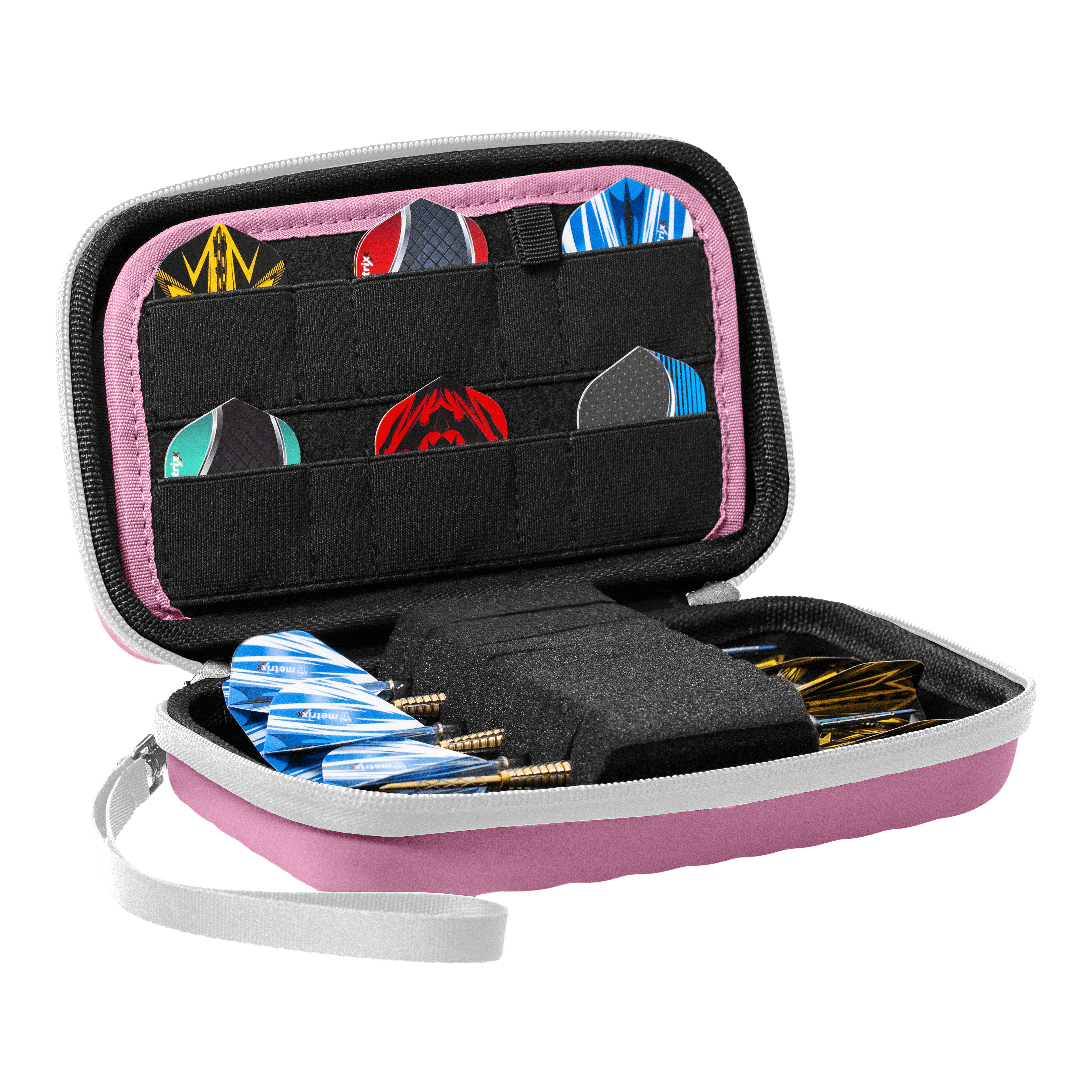 Étui à fléchettes Bulls Orbis XL - Rose Dieses Bild präsentiert das Bulls Orbis XL Dartcase - Pink. Die Darttasche zeichnet sich durch ihr modernes Design aus.