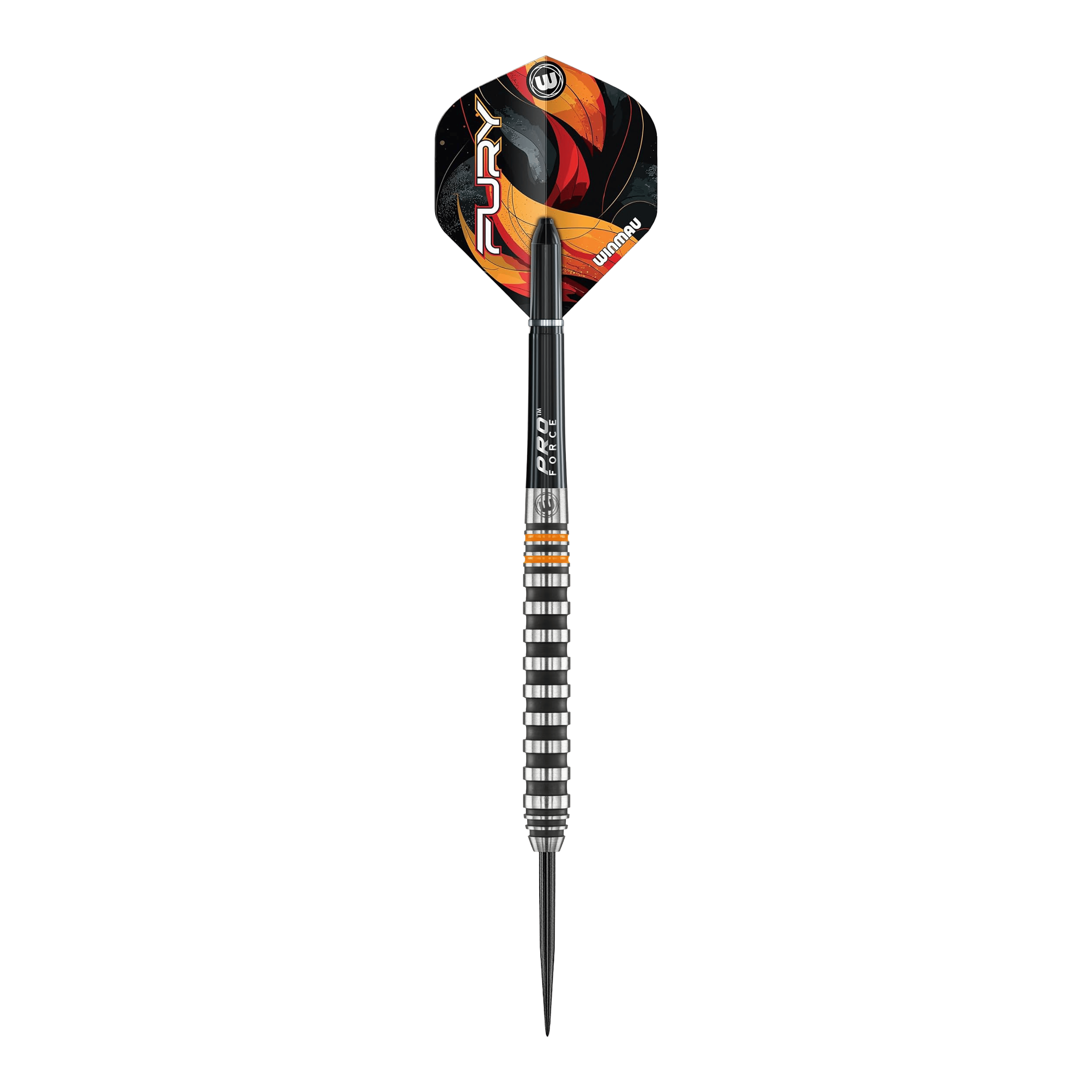 Fléchettes en acier Winmau Fury - 22 g Hier sieht man die Winmau Fury Steeldarts - 22g. Die Darts bieten ein ausgewogenes Wurfgefühl für Dartspieler.