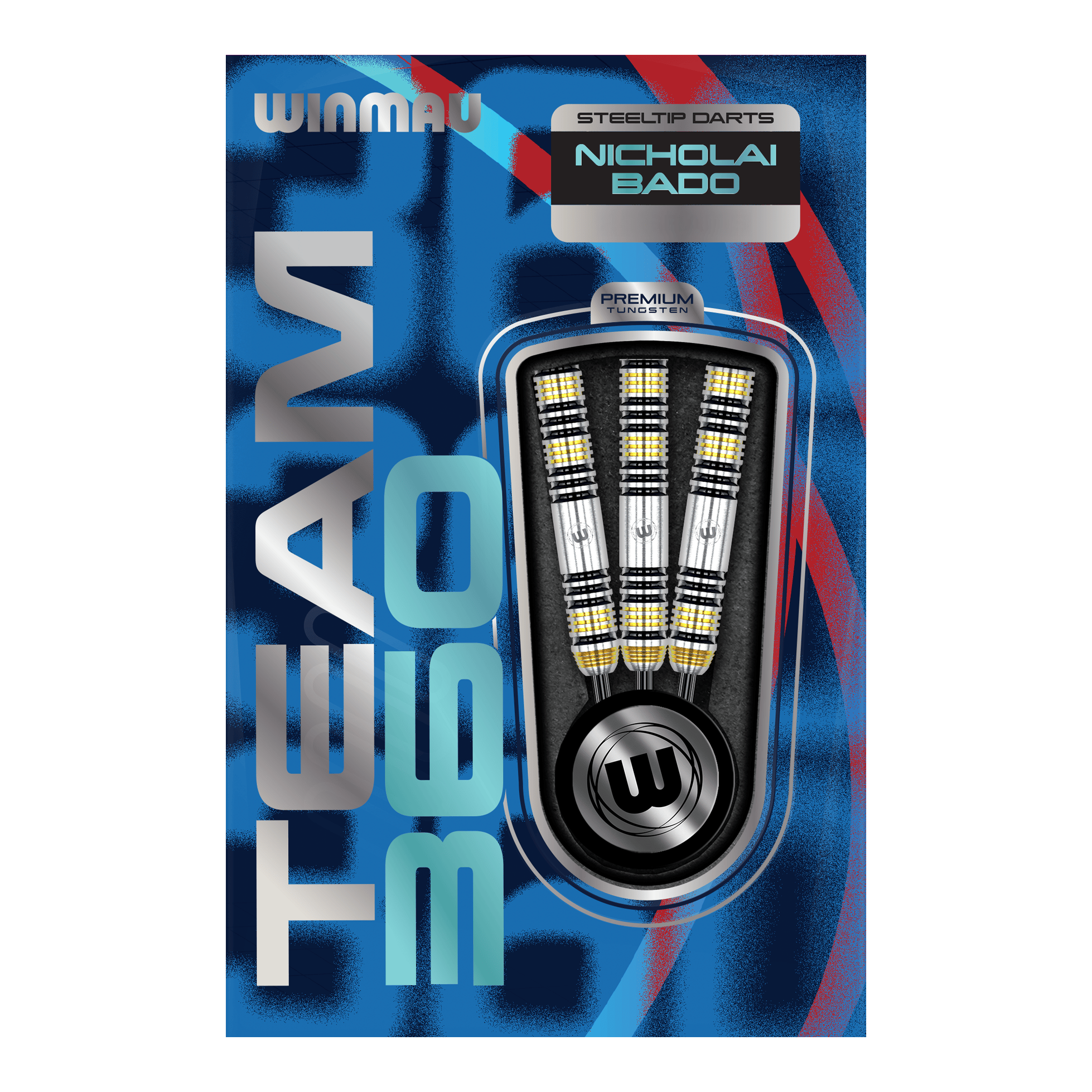 Winmau Team 360 Nicholai Bado Steeldarts - 23g Winmau Team 360 Nicholai Bado Steeldarts - 23g wird gezeigt. Das Foto veranschaulicht den Dartpfeil aus einer anderen Perspektive.