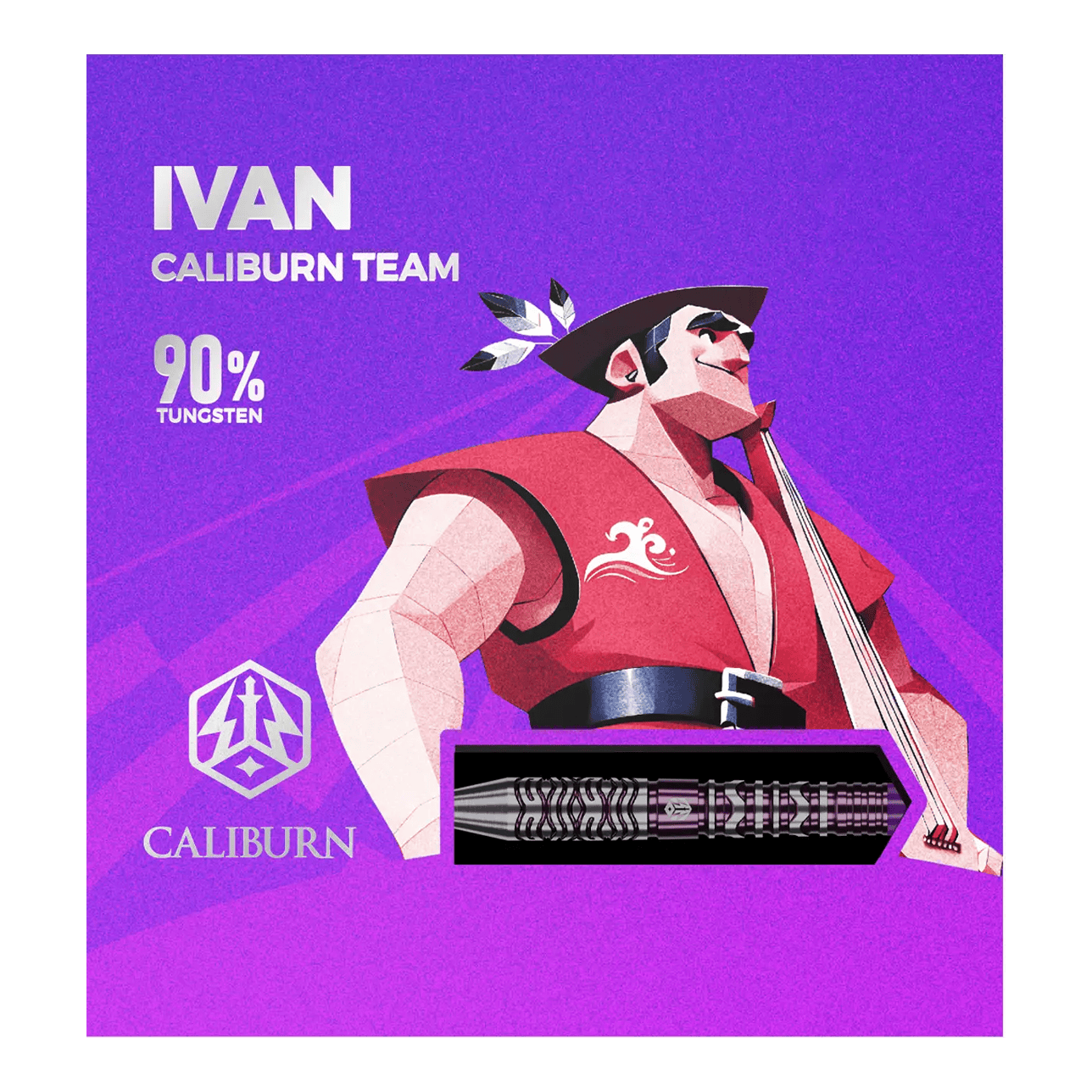 Caliburn Awakening Ivan fléchettes en acier Zu sehen sind die Caliburn Awakening Ivan Steeldarts. Diese Steeldarts sind bekannt für ihre Präzision.