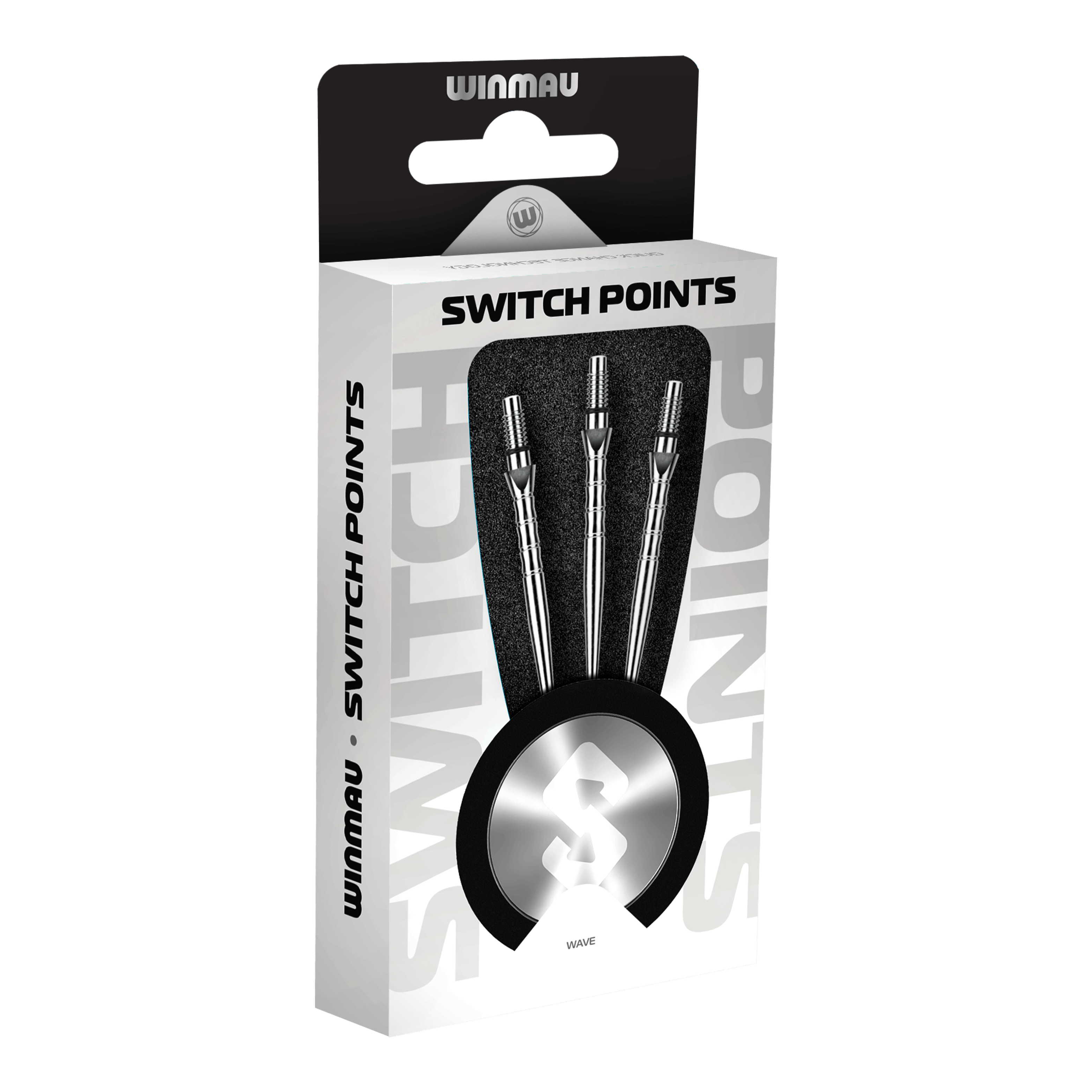 Pointes de fléchettes en acier Winmau Switch Point Wave - Effet argent Abgebildet sind die Winmau Switch Point Wave Steeldartspitzen im Silver Effect. Die Spitze ist für Dartpfeile geeignet und sorgt für einen besonderen Look.