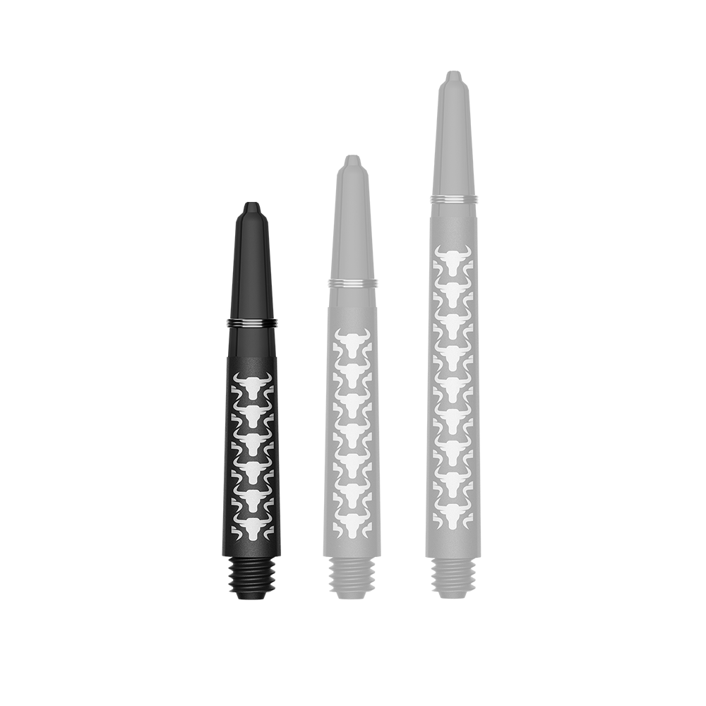Tiges en carbone Bulls NL Capo - Blanches Das Bild zeigt einen kurzen weißen Carbon Shaft für Darts. Der Schaft ist etwa 34 mm lang und aus Kohlefaser.