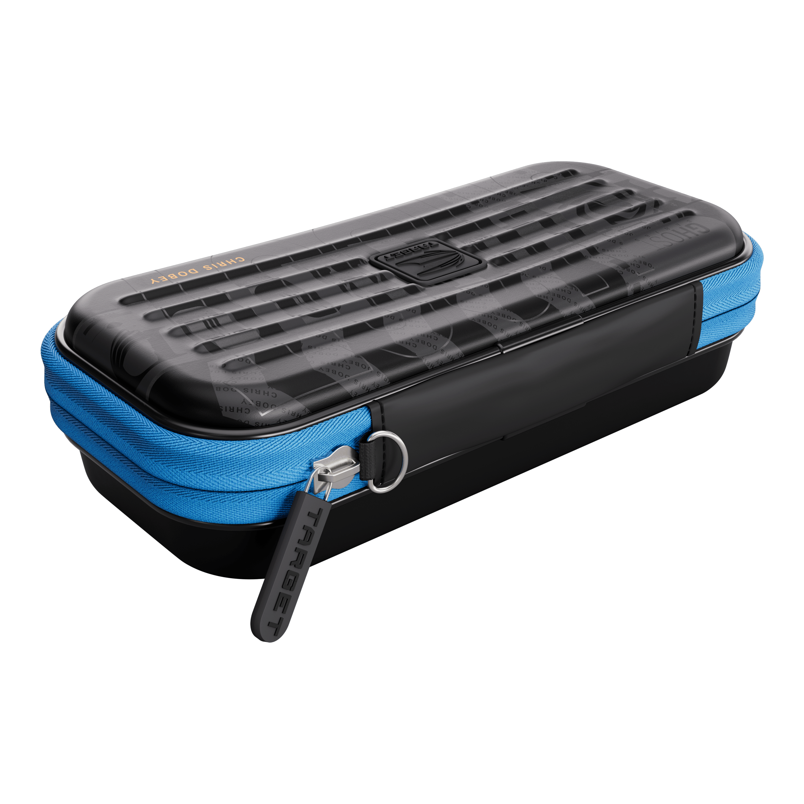 Étui à fléchettes Takoma Ghost Series Chris Dobey Das Bild stellt das Takoma Ghost Series Chris Dobey Dartcase dar. Die Tasche schützt und transportiert Dartzubehör sicher.