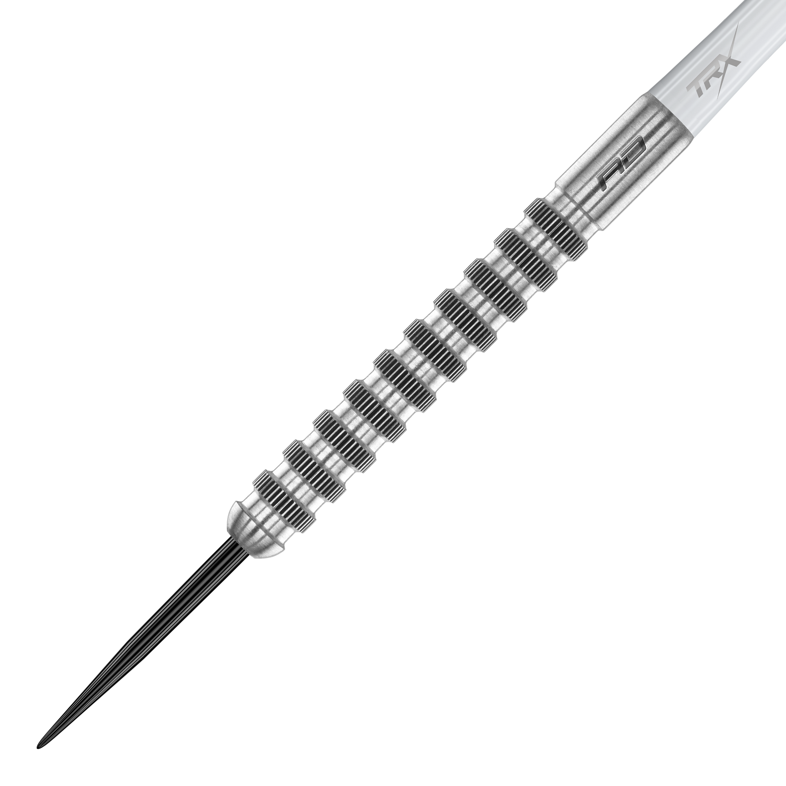 Fléchettes en acier Red Dragon Javelin Speedline Das Bild zeigt einen Red Dragon Javelin Speedline Steeldart. Der Dartpfeil besteht aus silbernem Metall mit markanten, gerillten Griffmulden.