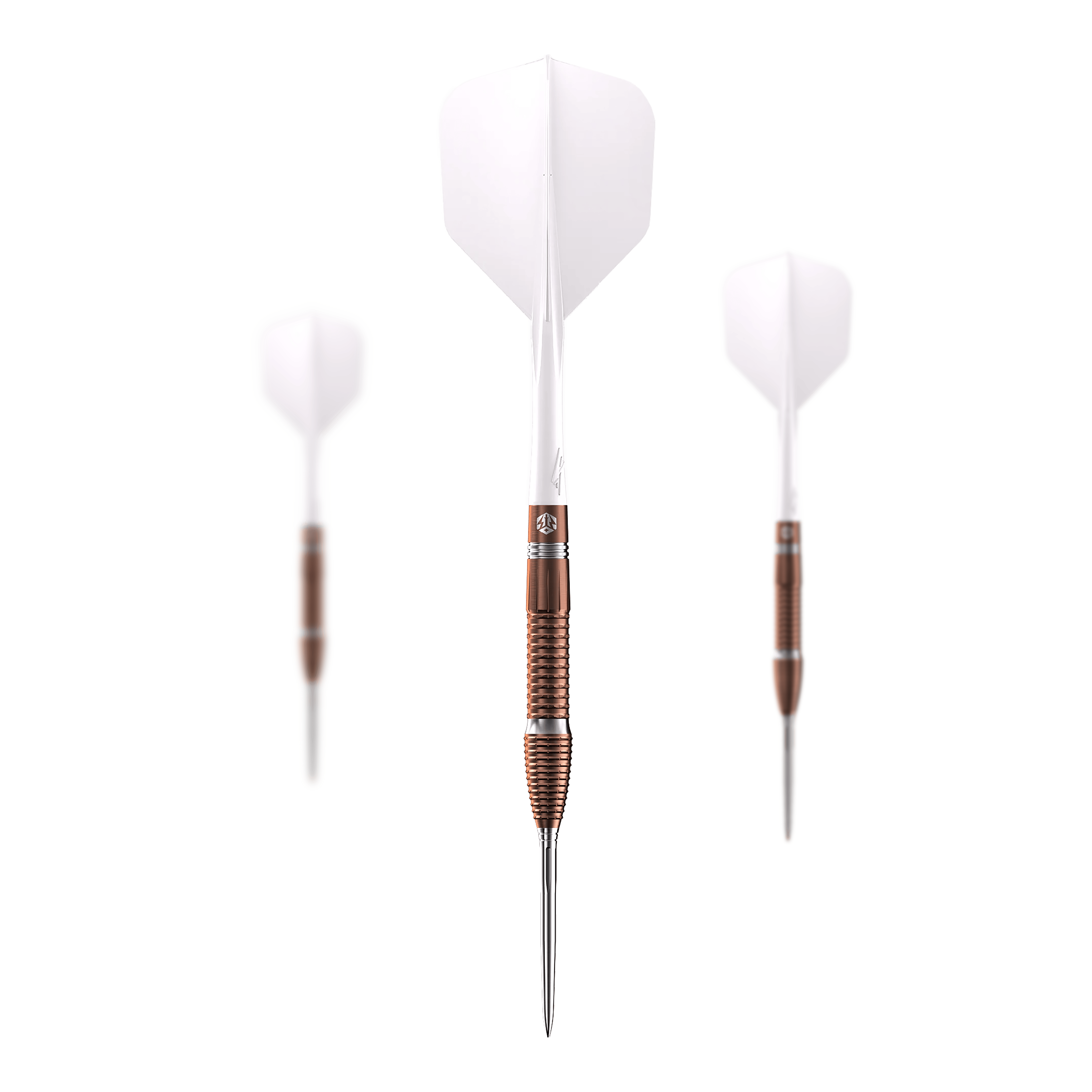 Fléchettes en acier Caliburn Big Cats Lion Das Foto präsentiert ein Set von Caliburn Big Cats Lion Steeldarts. Alle Darts aus dem Set sind zusammen dargestellt.