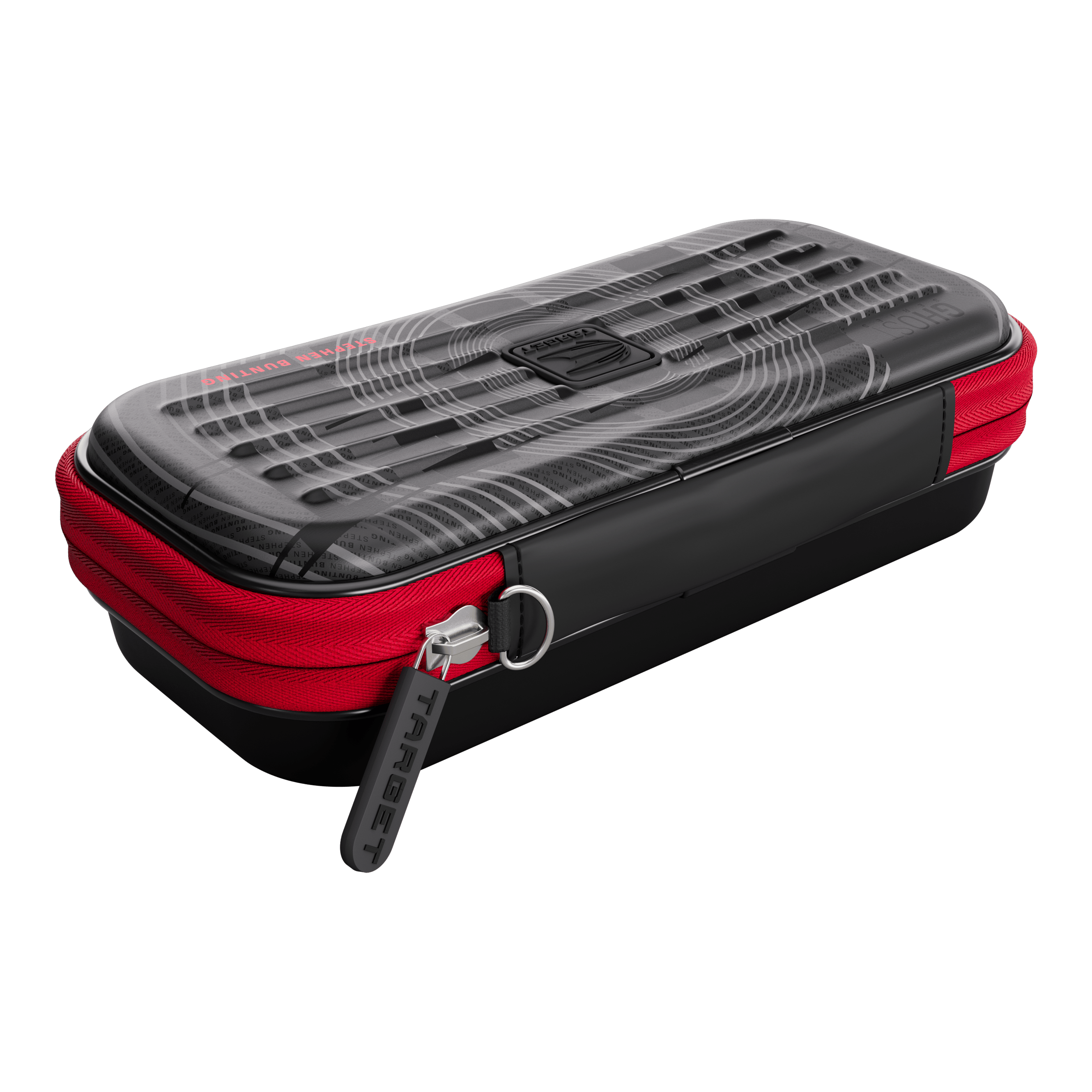 Étui à fléchettes Stephen Bunting de la série Takoma Ghost Auf dem Bild ist das Takoma Ghost Series Stephen Bunting Dartcase abgebildet. Das Produkt ist ein elegantes Dartcase aus der Ghost Series.