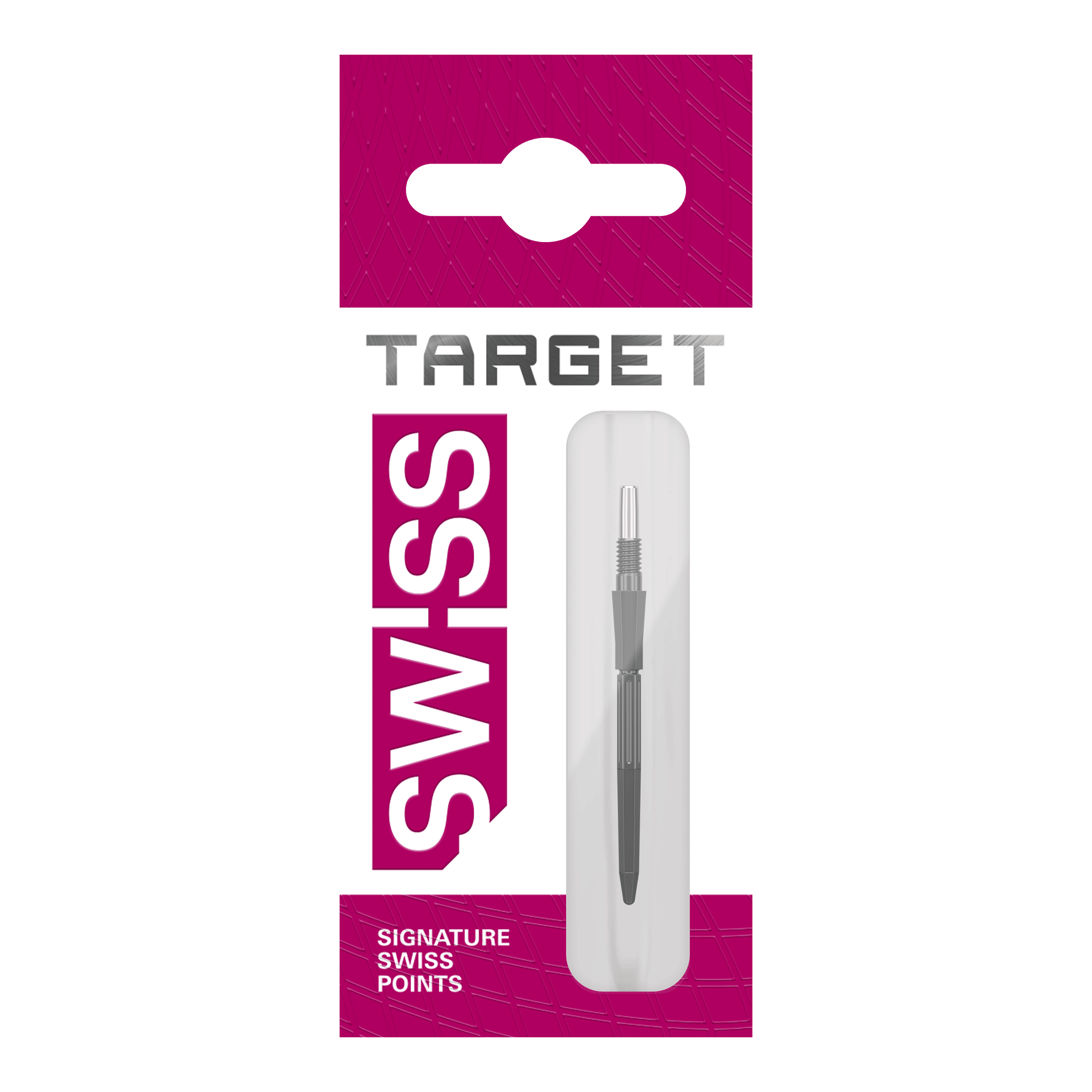 Pointes de fléchettes en acier Target Elysian Archetype 43 Swiss Point - Noires Hier sind drei schwarze Dartspitzen von Target Elysian Archetype 43 SwissPoint, 30 mm lang, zu sehen. Sie werden als Gruppe präsentiert.