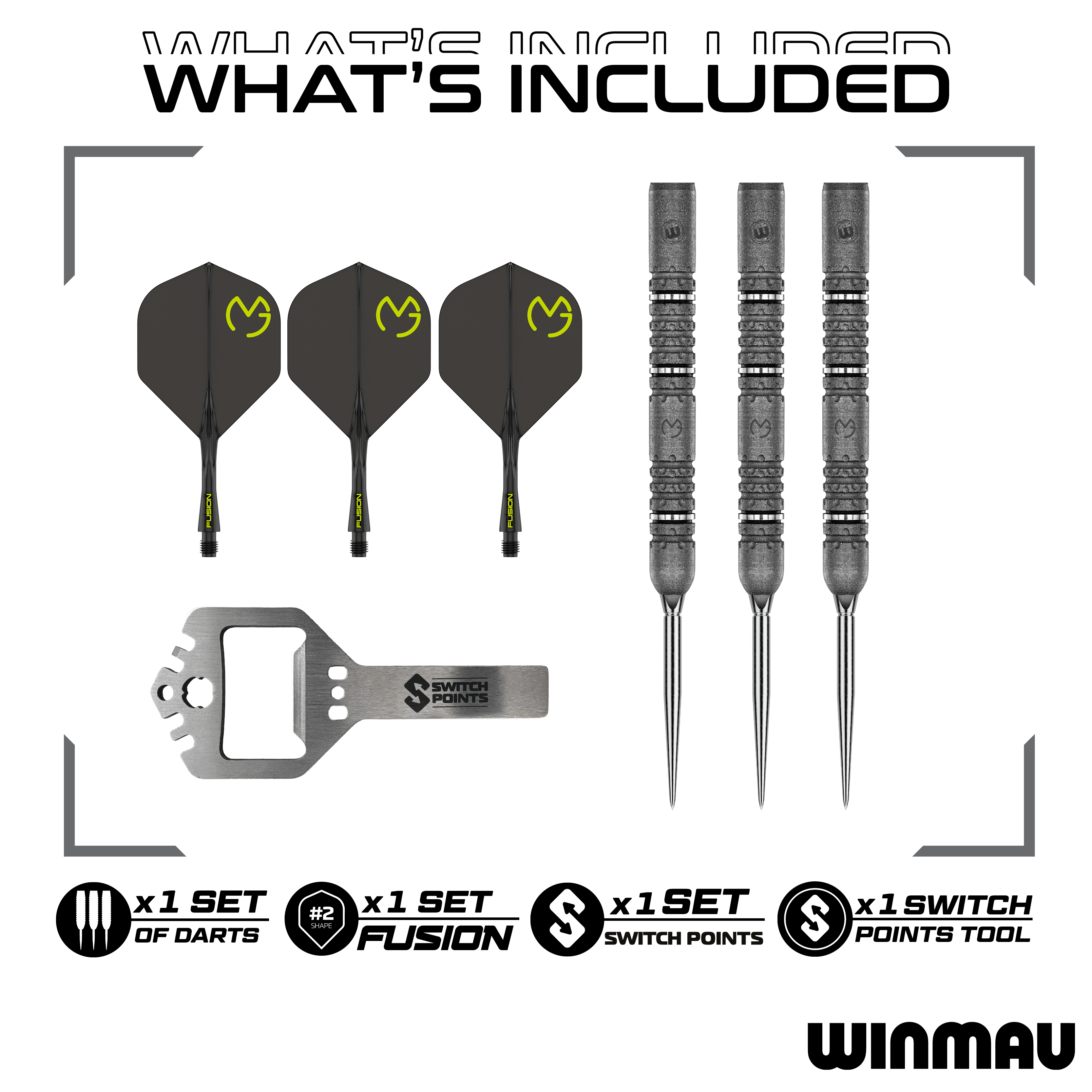 Winmau Michael van Gerwen Signature Edition Switch Points Steeldarts Das Produkt ist die Winmau MvG Signature Edition Switch Points Steeldarts. Diese Steeldarts sind für Präzision und Qualität bekannt.
