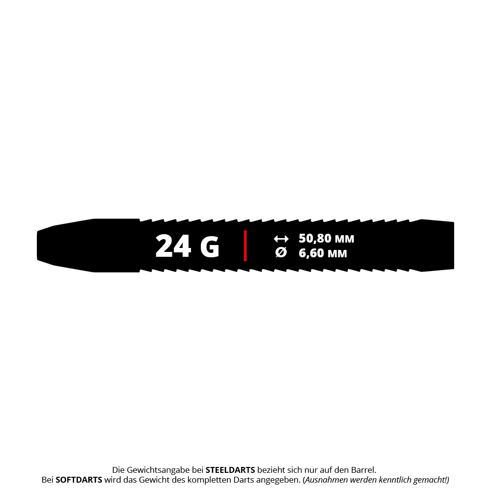 Fléchettes en acier Winmau Team 360 Jack Nankervis - 24 g Zu sehen ist ein Set Winmau Team 360 Jack Nankervis Steeldarts mit einem Gewicht von 24g. Die Darts sind speziell für Präzision und Balance entwickelt.