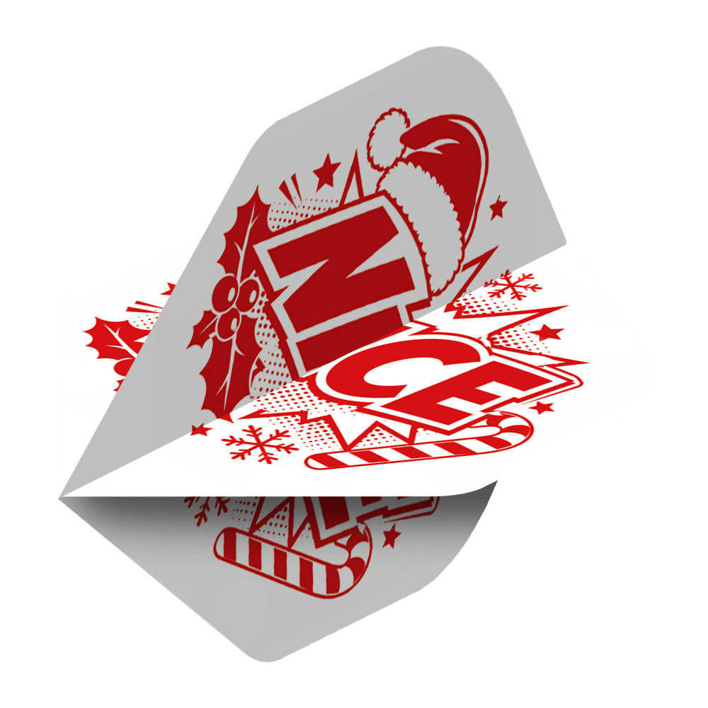Gezeigt wird das Produkt McDart Naughty Or Nice No2 Standard Flights. Es sind Standard-Dartflights in einem Set.