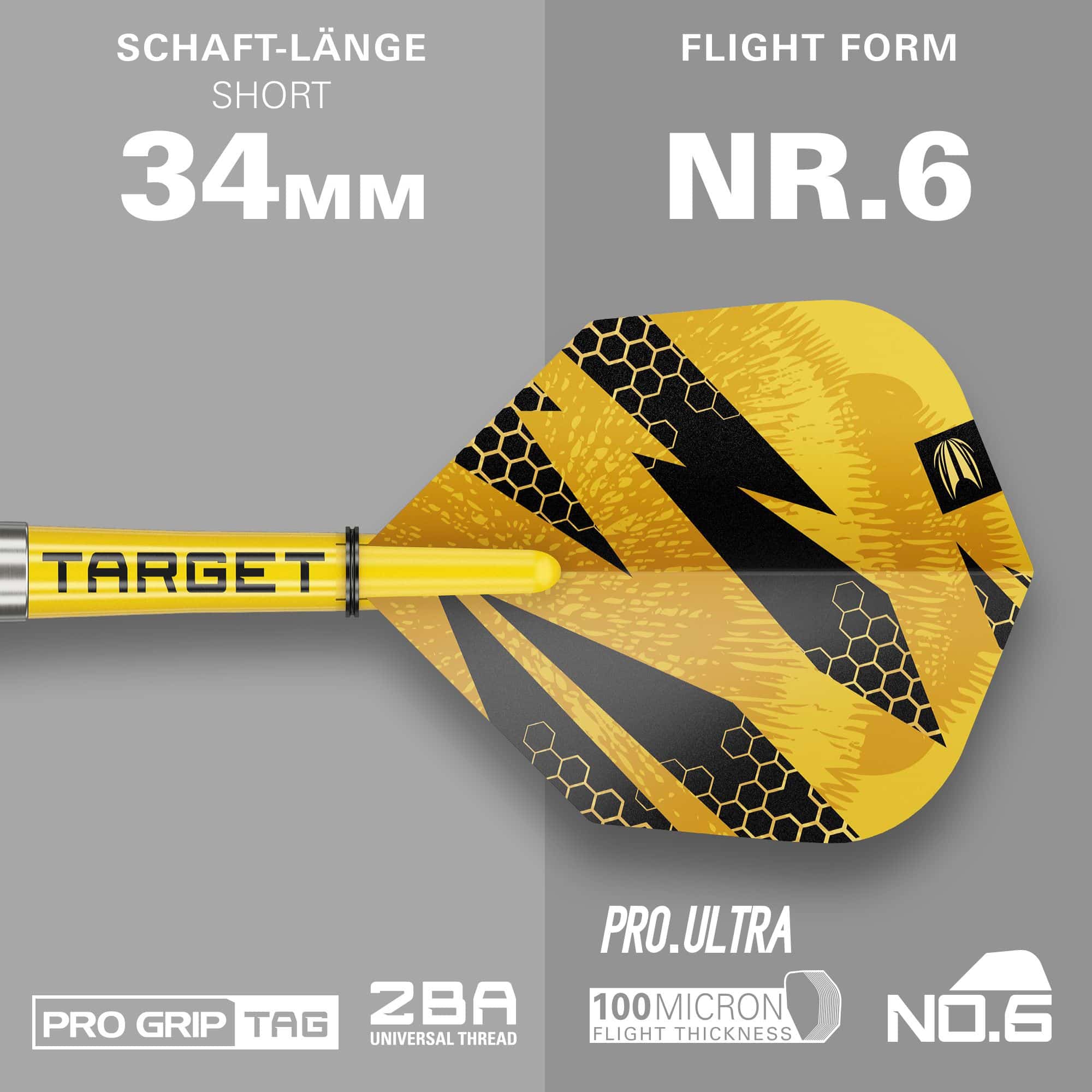 Fléchettes en mousse Target Buzz 11 Zu sehen sind hier die Target Buzz 11 Softdarts. Sie sind für Präzision und gute Handhabung bekannt.
