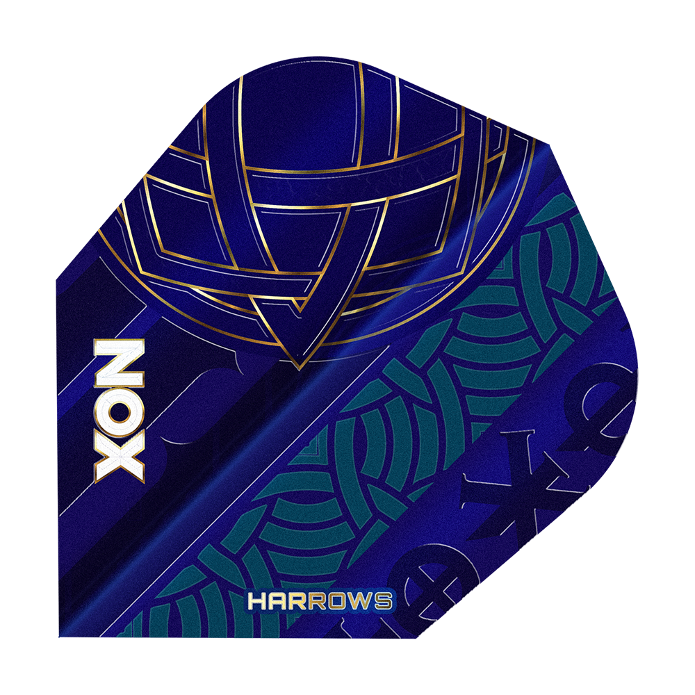 Harrows Nox n°6 Vols Gezeigt werden die Harrows Nox No6 Flights. Diese Flights sind für Dartspieler gedacht.
