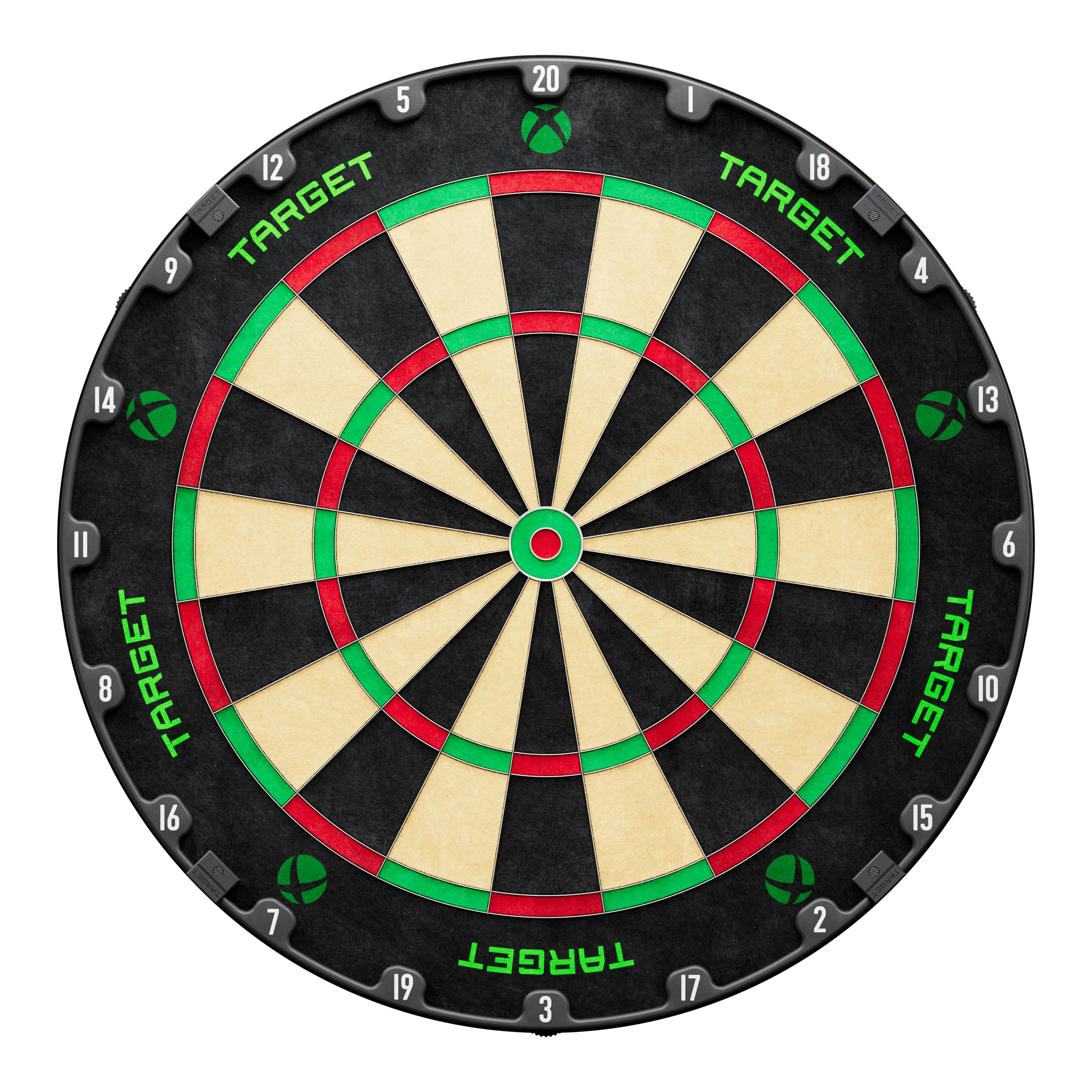 Pack de fléchettes et de jeux de fléchettes Target Xbox Das Bild zeigt das Target Xbox Dartboard Surround Bundle. Ein Set für Darts-Liebhaber zur Verbesserung des Spielerlebnisses.