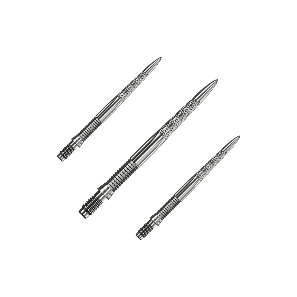 Pointes de fléchettes Mission R2.5 Rapid Point DSX - Argent Das Bild zeigt Mission R25 Rapid Point DSX Dartspitzen in Silber mit einer Länge von 30mm, als Set verpackt. Die Dartspitzen sind speziell für den Dartsport entwickelt.