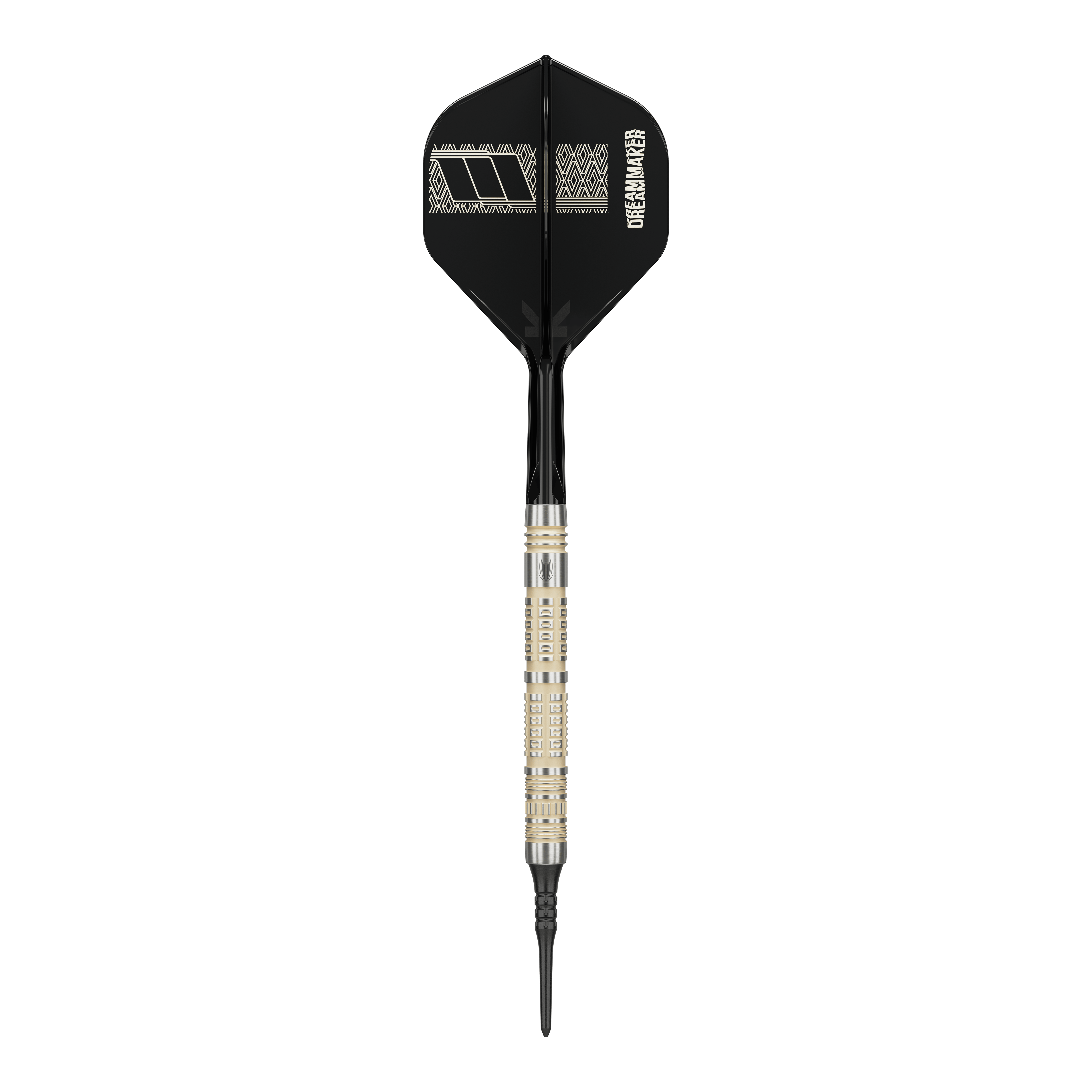 Fléchettes souples Target Dimitri Van Den Bergh 95K - 19 g Hier ist das Produkt Target Dimitri Van Den Bergh 95K Softdarts - 19g abgebildet. Die Darts bieten eine hochwertige Verarbeitung und stilvolles Aussehen.