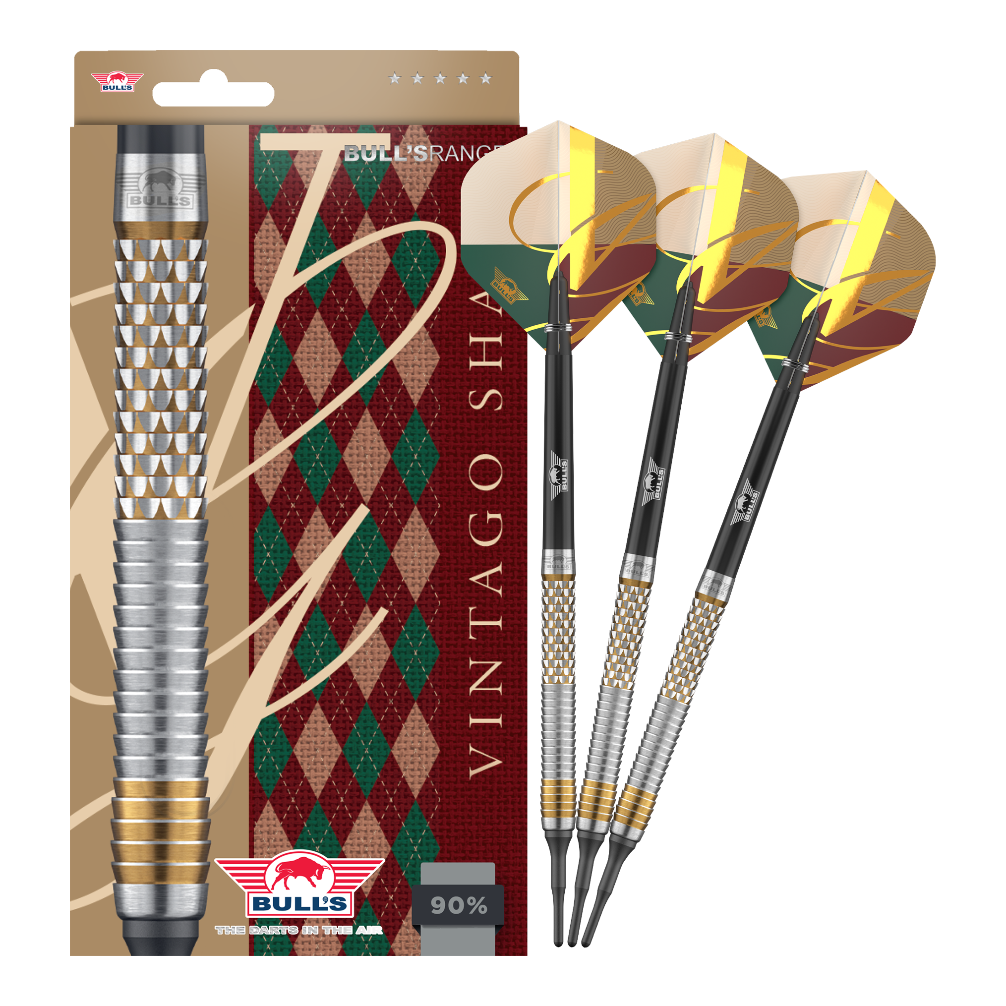 Fléchettes souples Bulls NL Vintage Shark - 18 g Dies ist ein Bild von Bulls NL Vintago Shark Softdarts - 18g. Zu sehen sind hochwertige Softdarts für den Dartsport.