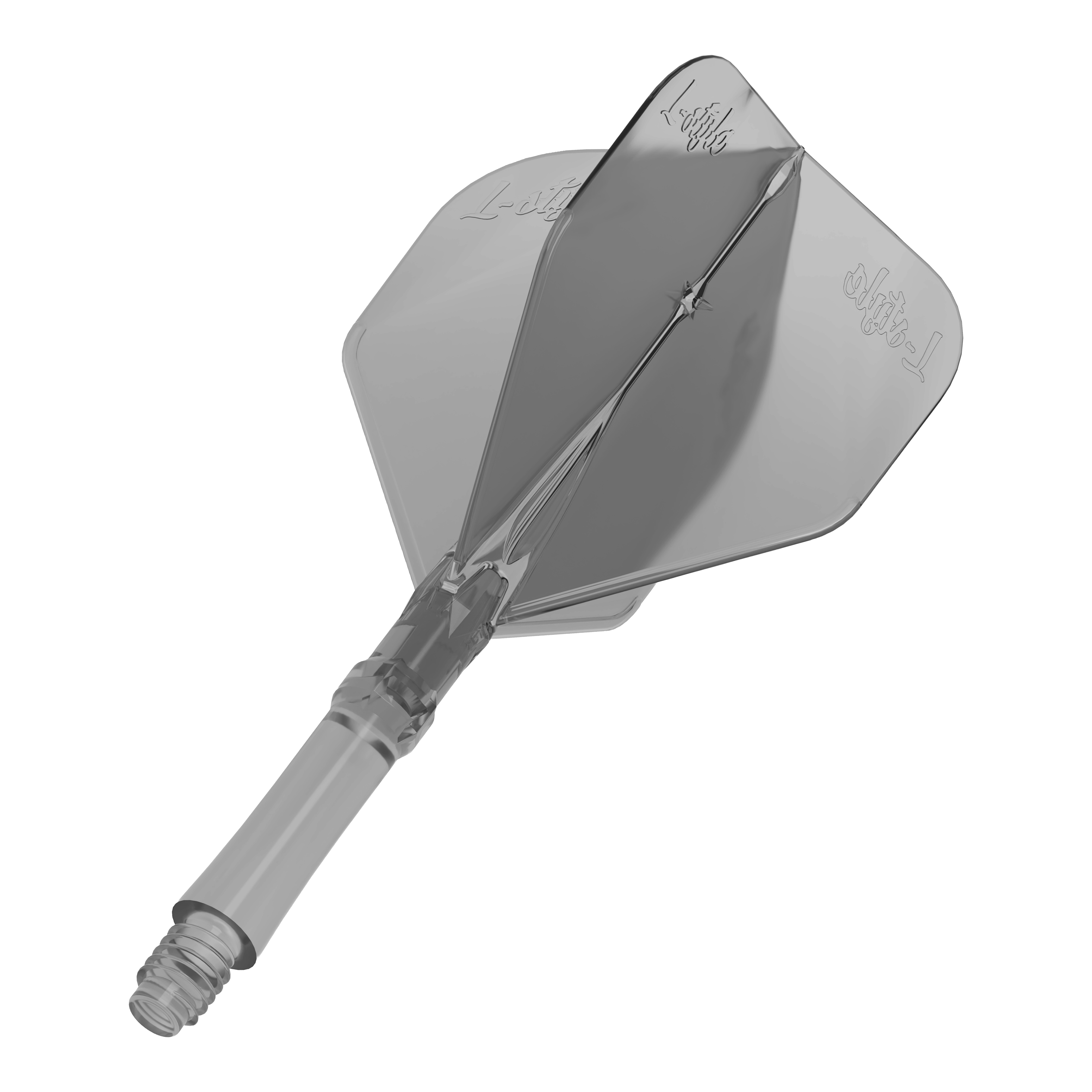 Vols L-L-Style-System - Noir transparent Zu sehen sind die L-Style L-System Flights - Clear Black. Die Flights sind schwarz-transparent und für Darts geeignet.