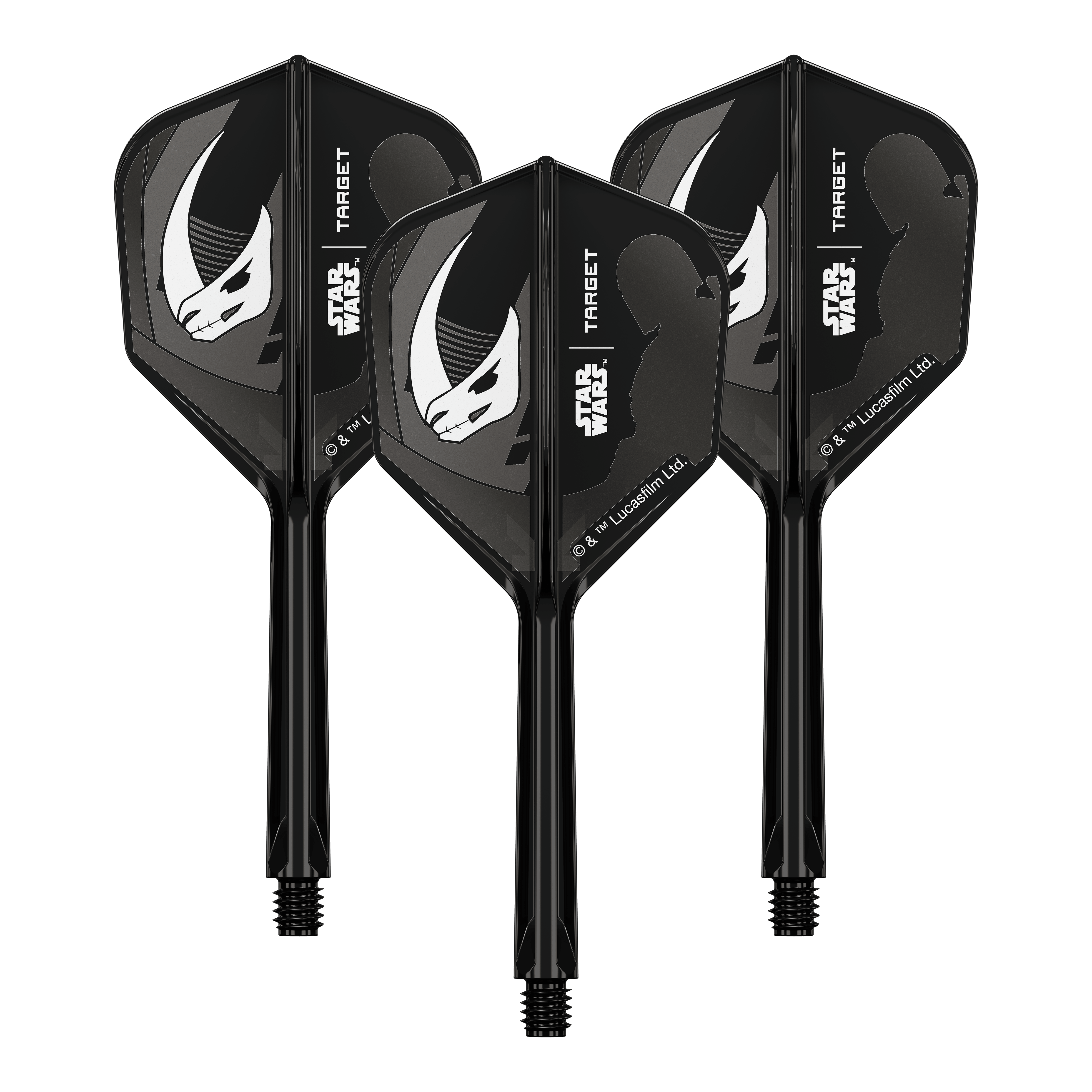 Das Bild zeigt das Produkt '410625_Target_StarWars_K-Flex_Mandalorian_Armour_No6_Flights_33mm_2a'. Wahrscheinlich sind hier Mandalorian Armour Dart-Flights abgebildet.